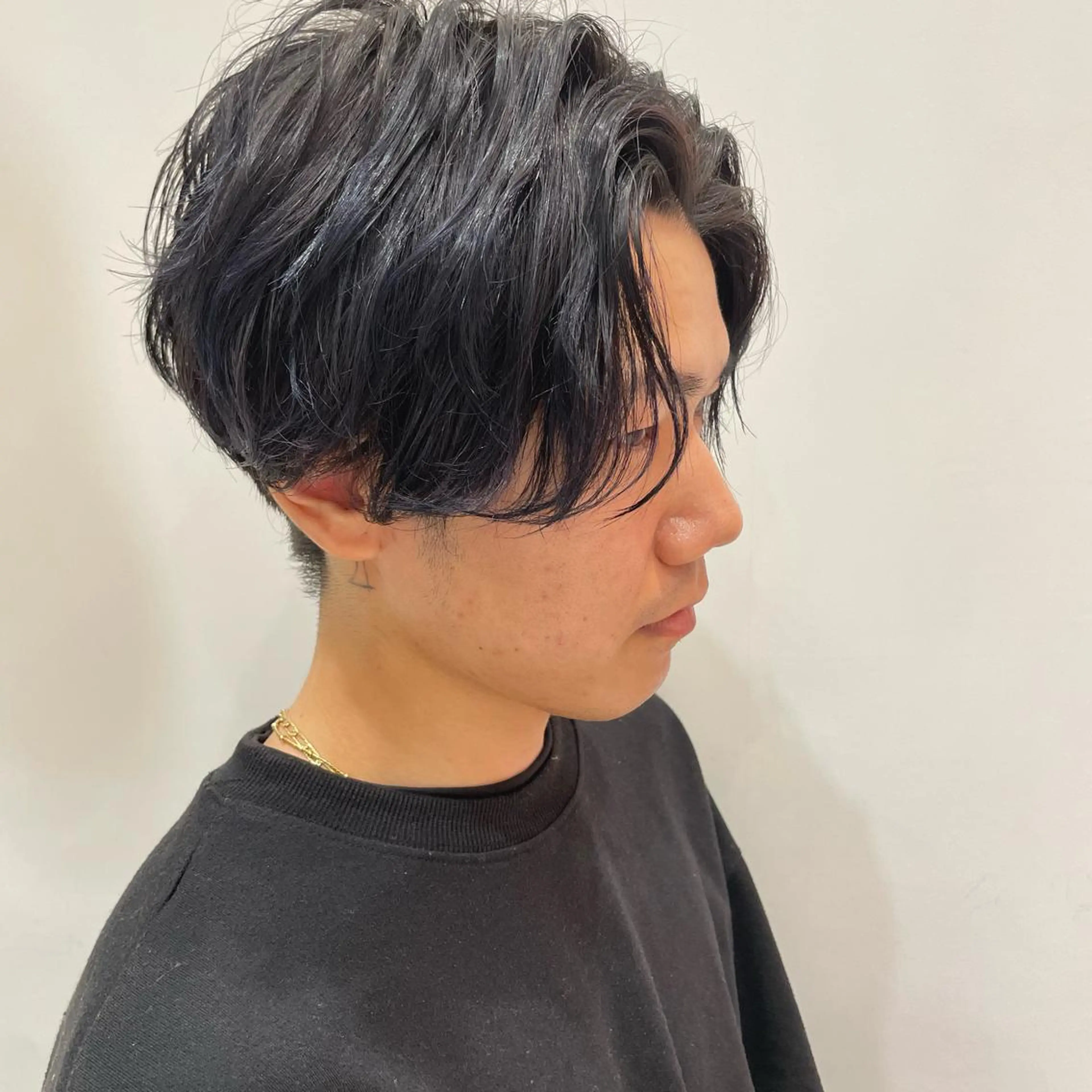 メンズ センターパート マッシュ 新宿/韓国ヘア 中明度カラー/かやのヘアスタイル