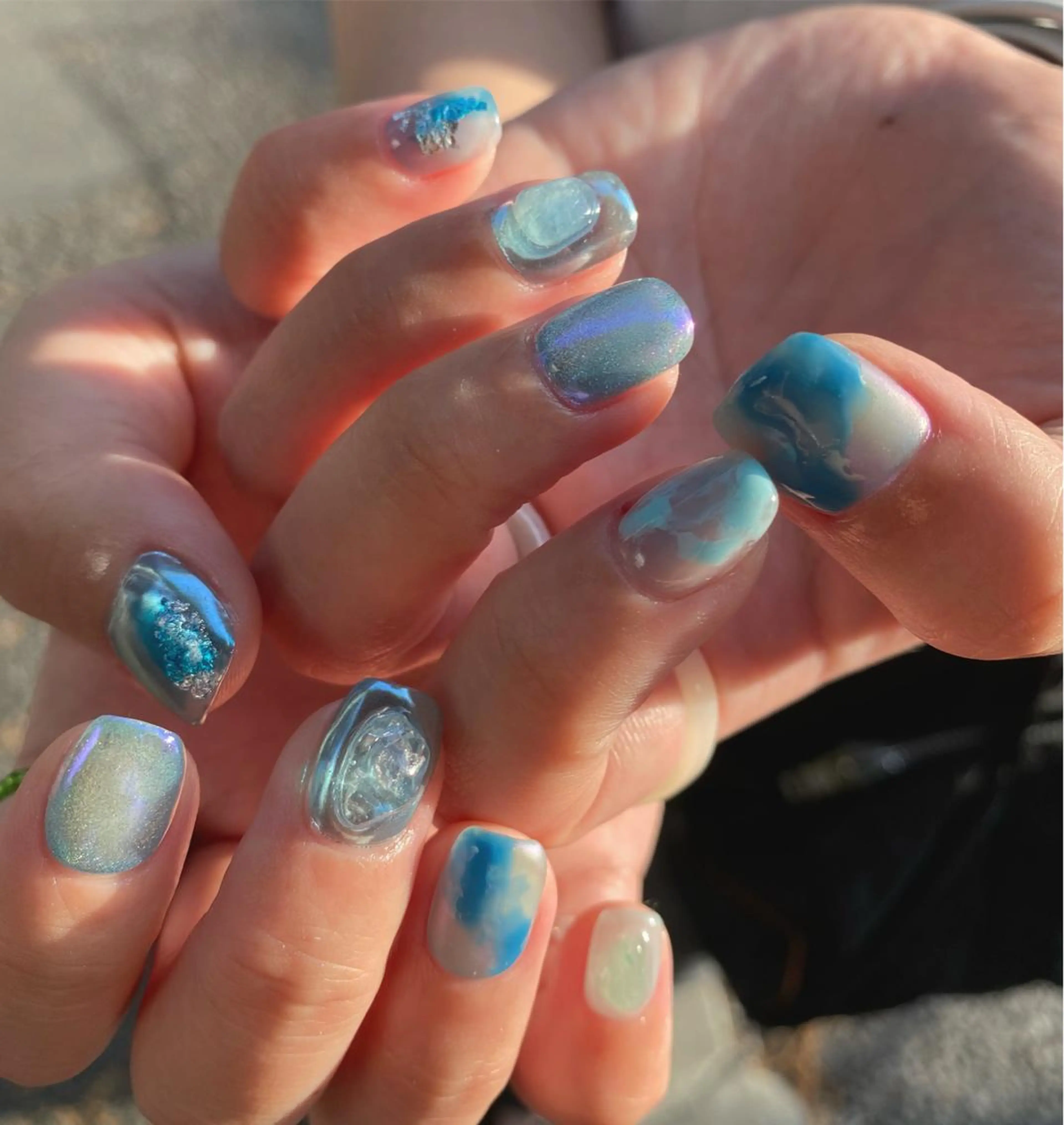 ネイル 氷ネイル・うるうるネイル 🌼大西洋子 laughl🌼のネイルデザイン