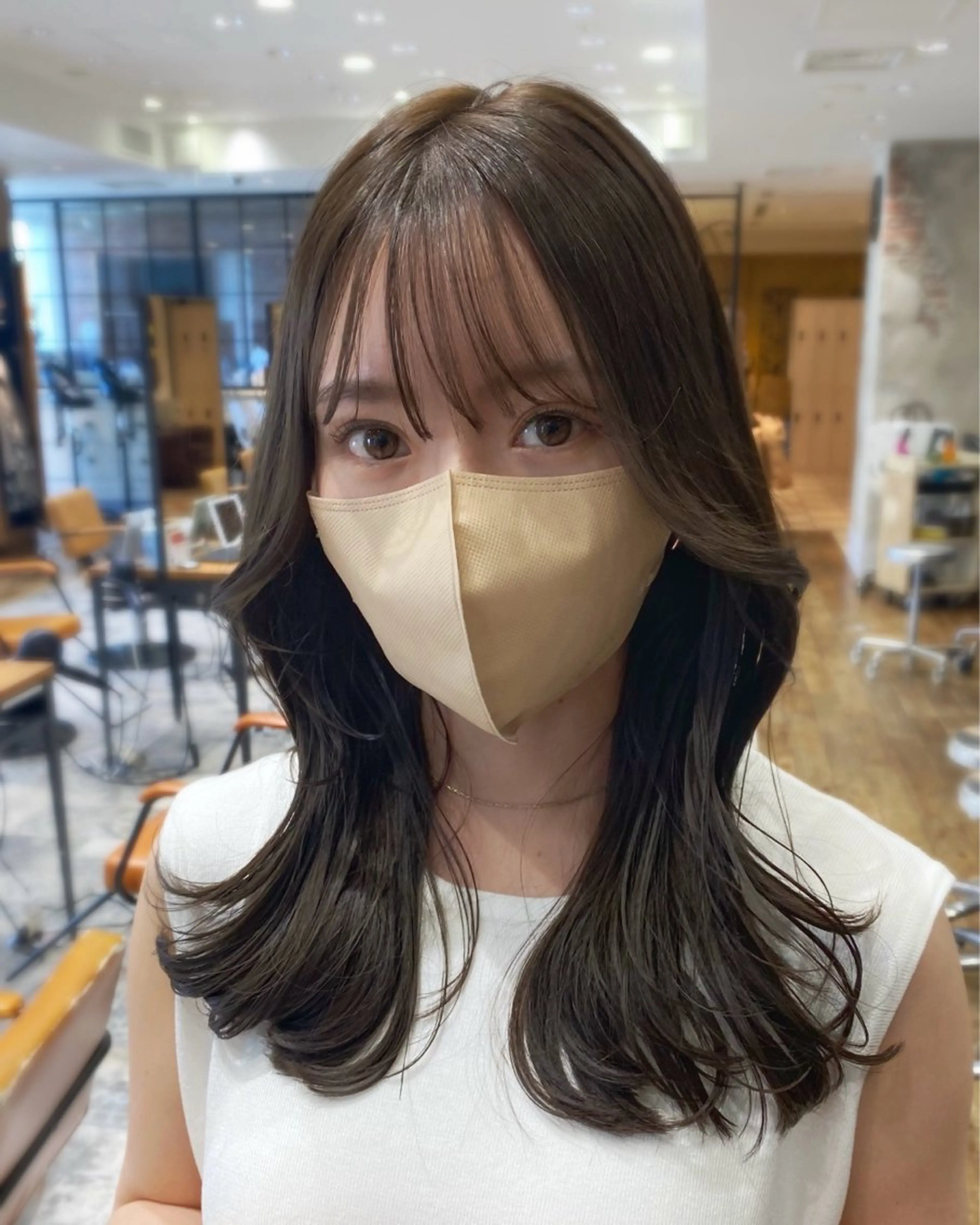 セミロング カラー On所属・顔まわりカット🌟 くびれヘア/寺門遥輝のヘアスタイル