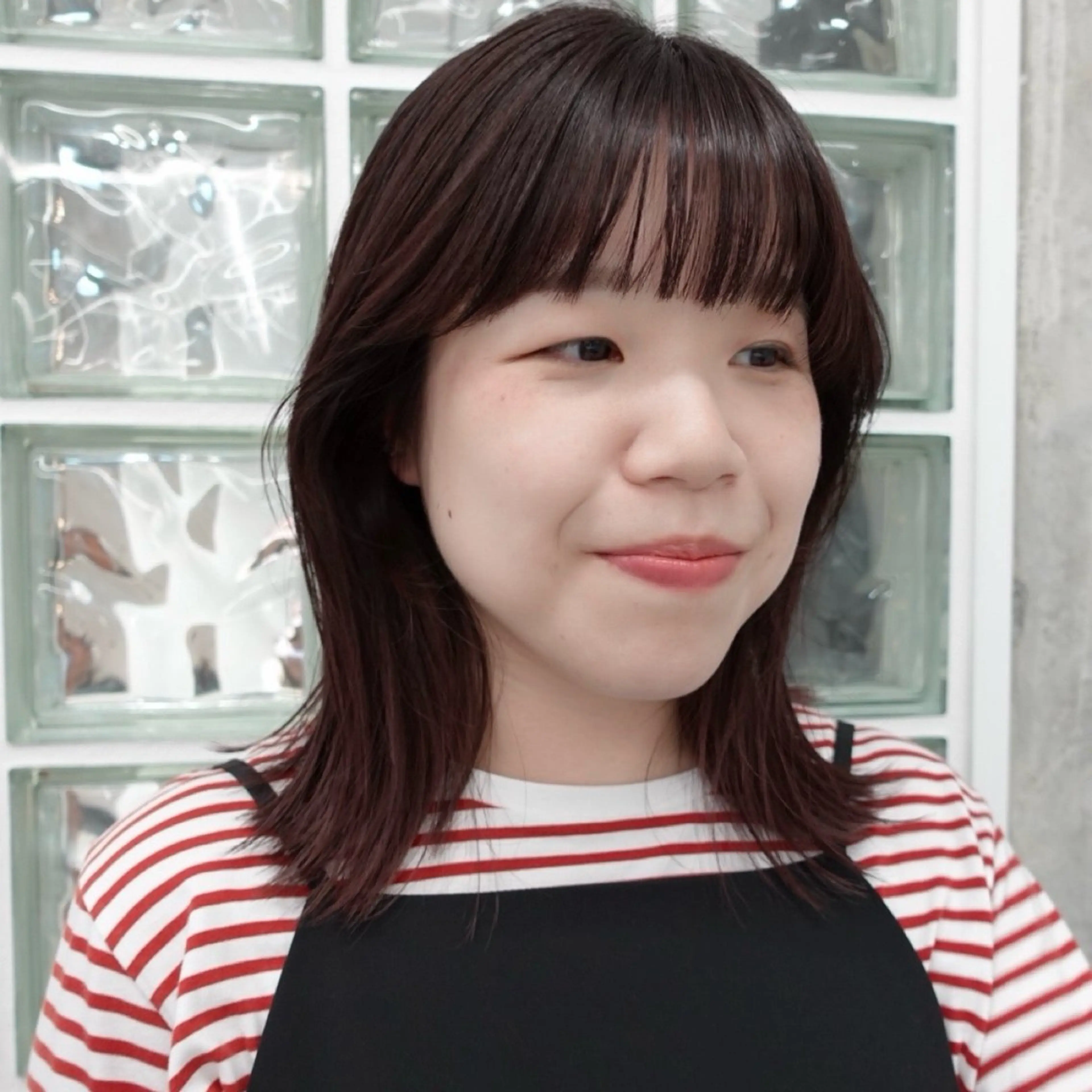 ミディアム カラー ヘアアレンジ カット ヘアカラー トリートメント 🌐サトウ リョウ🌐のヘアスタイル