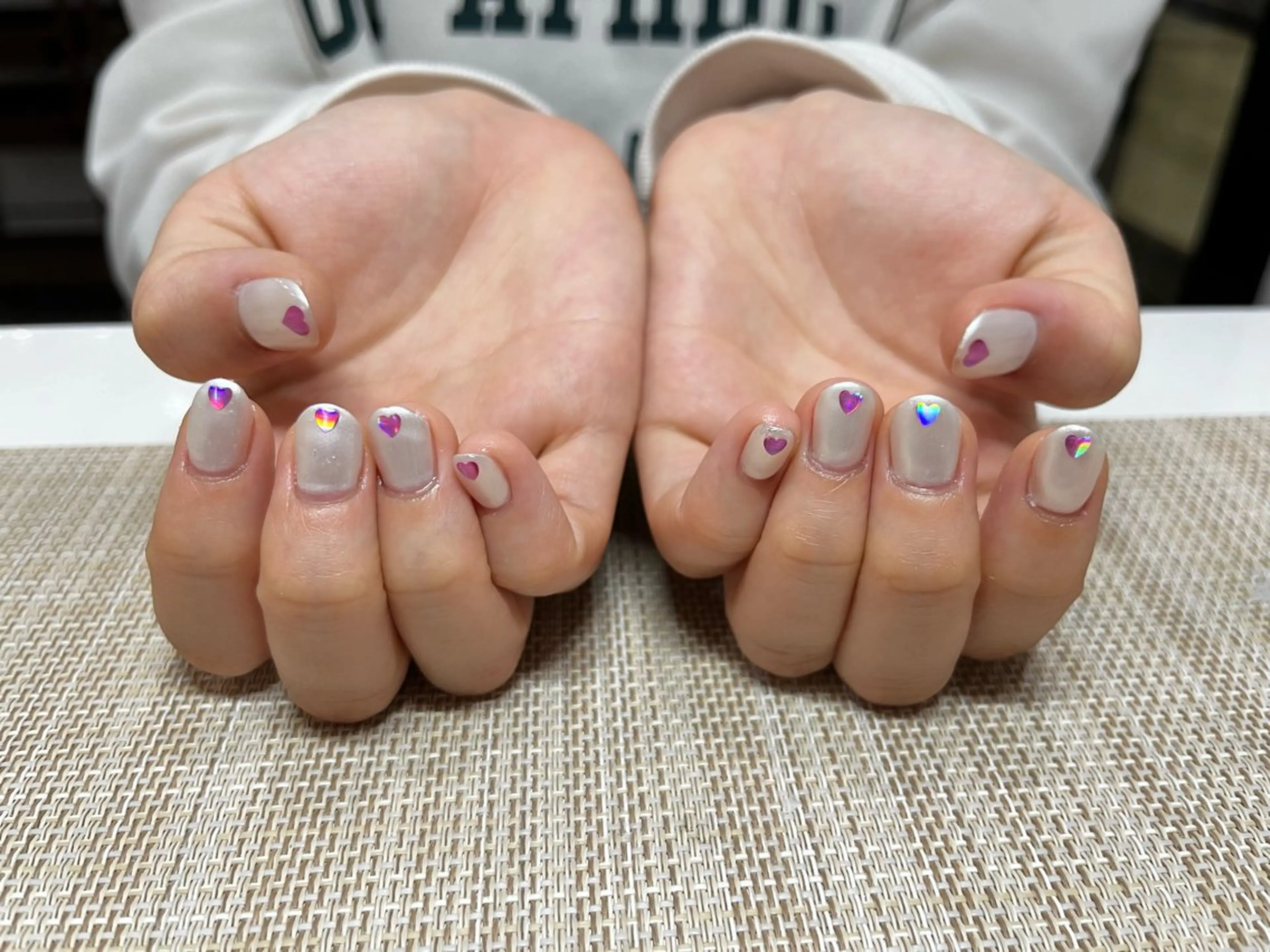 ネイル ワンカラーネイル ワンホンネイル ホワイト ハンドネイル N's Nailのネイルデザイン