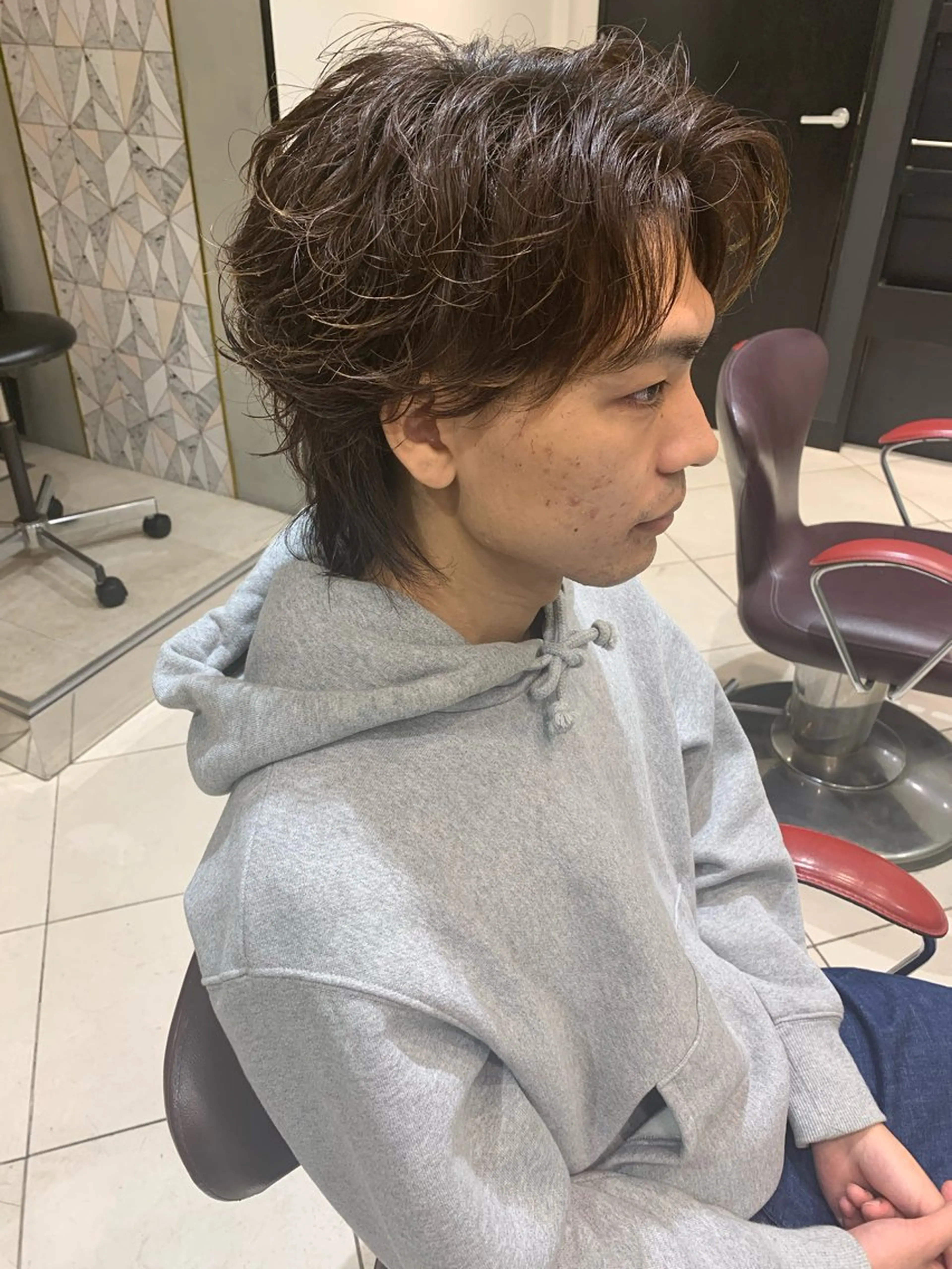 メンズ カット パーマ トリートメント ヘアセット ✨上村 潤平✨メンズヘア✨のヘアスタイル