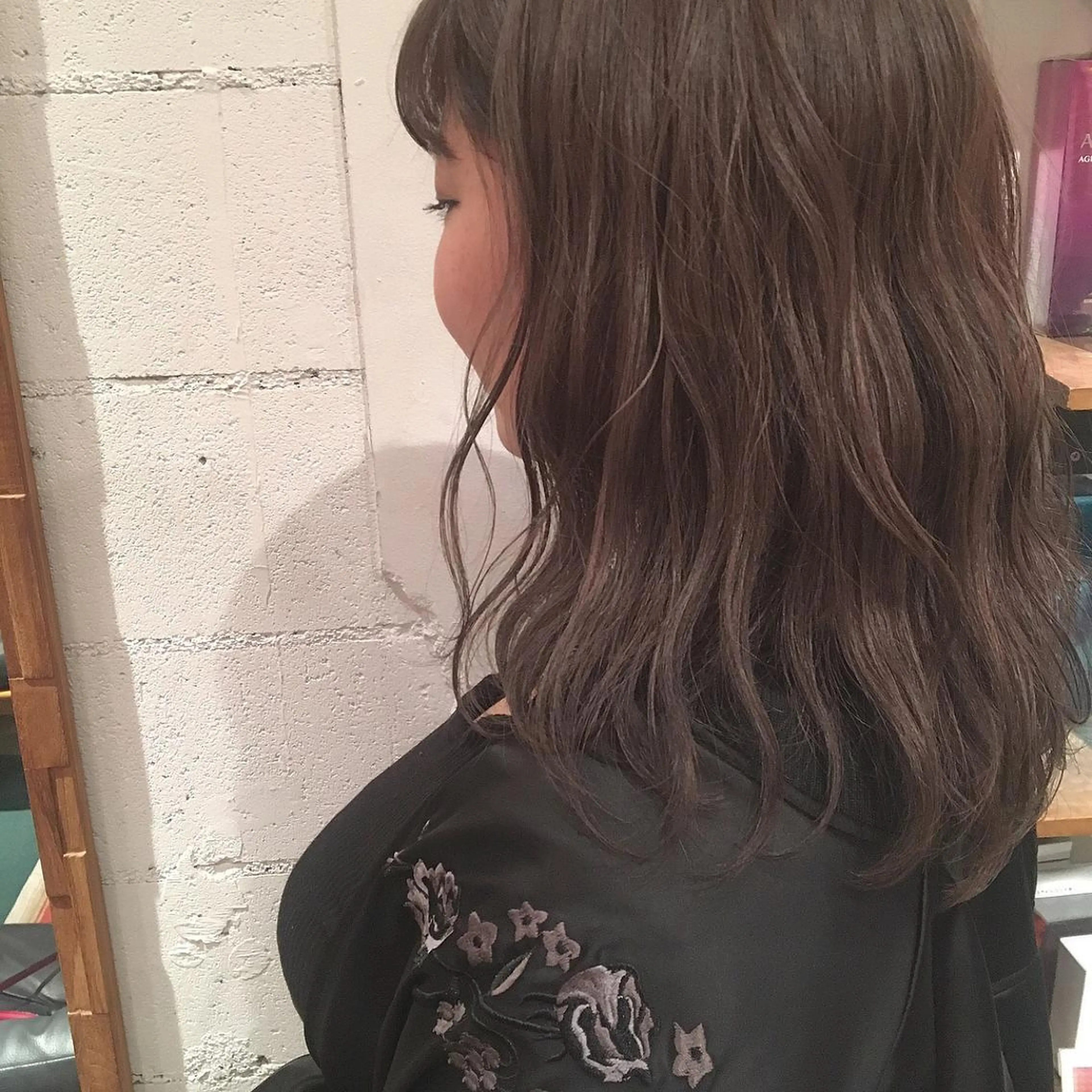 セミロング カラー emme MIHO♡のヘアスタイル