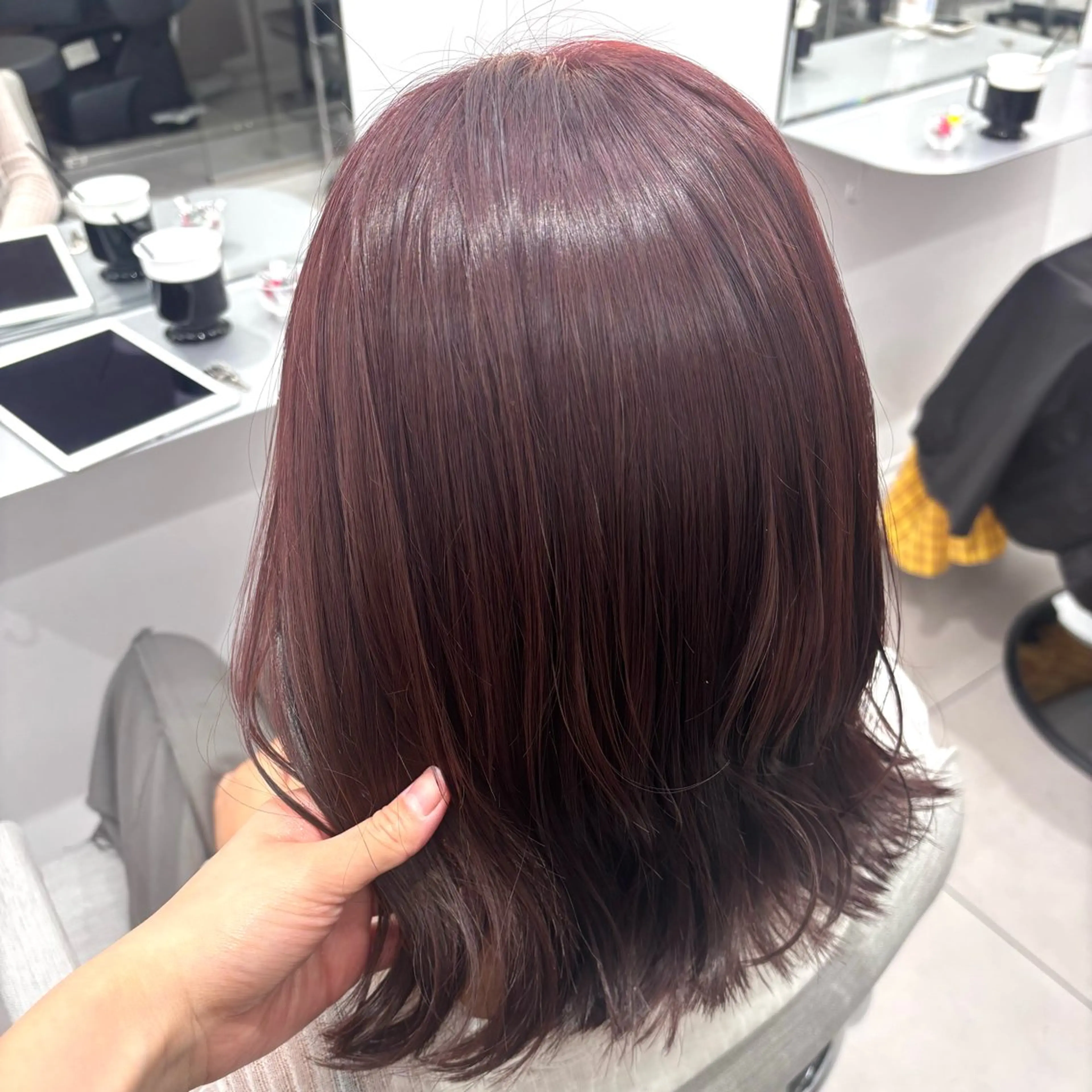 ミディアム ピンクラベンダー ブリーチなしW カラー✳︎ayaneのヘアスタイル