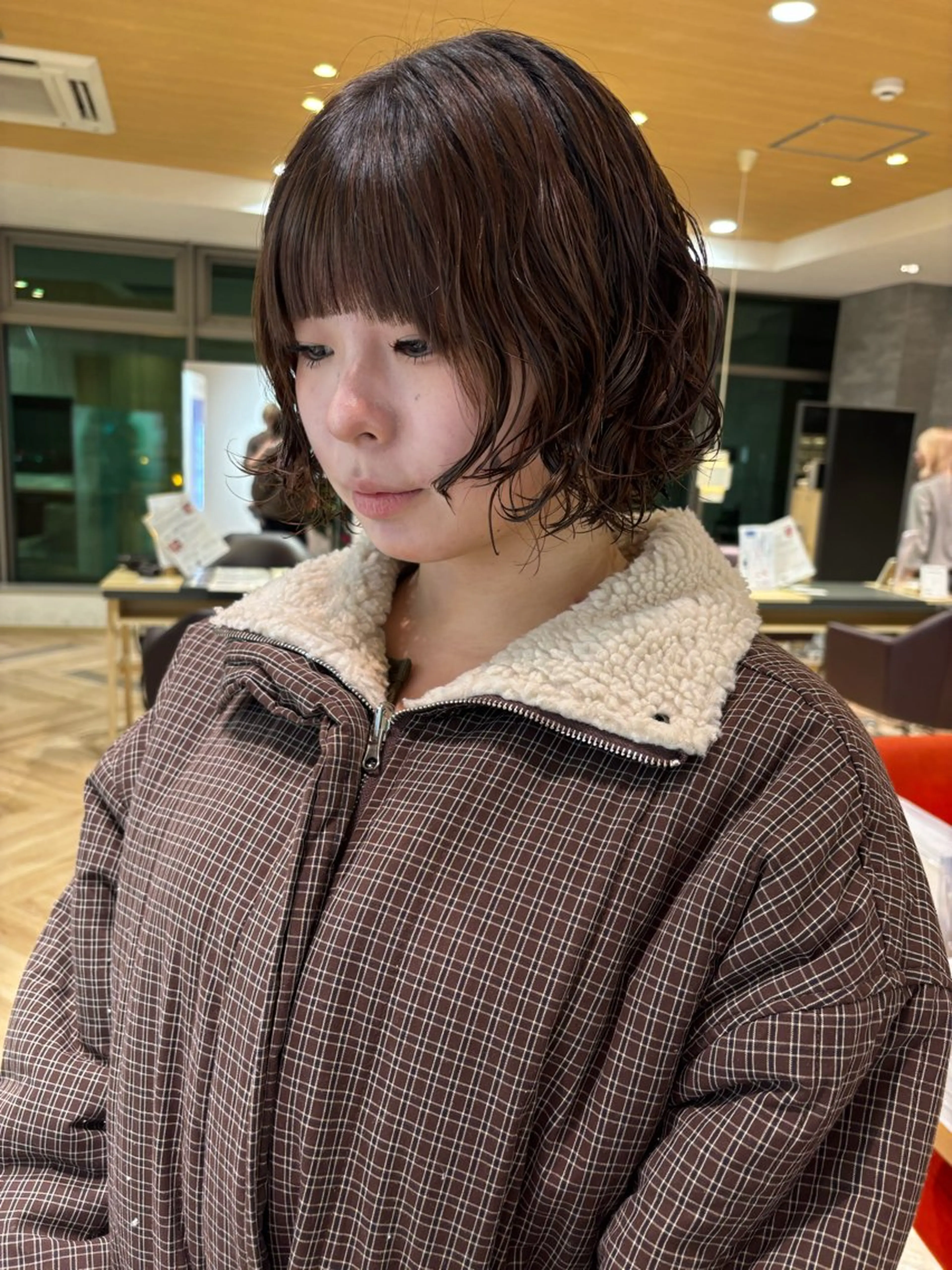 ショート パーマ ボブ カット パーマ ゆい/パーマ/レイヤ ー/似合わせカラーのヘアスタイル