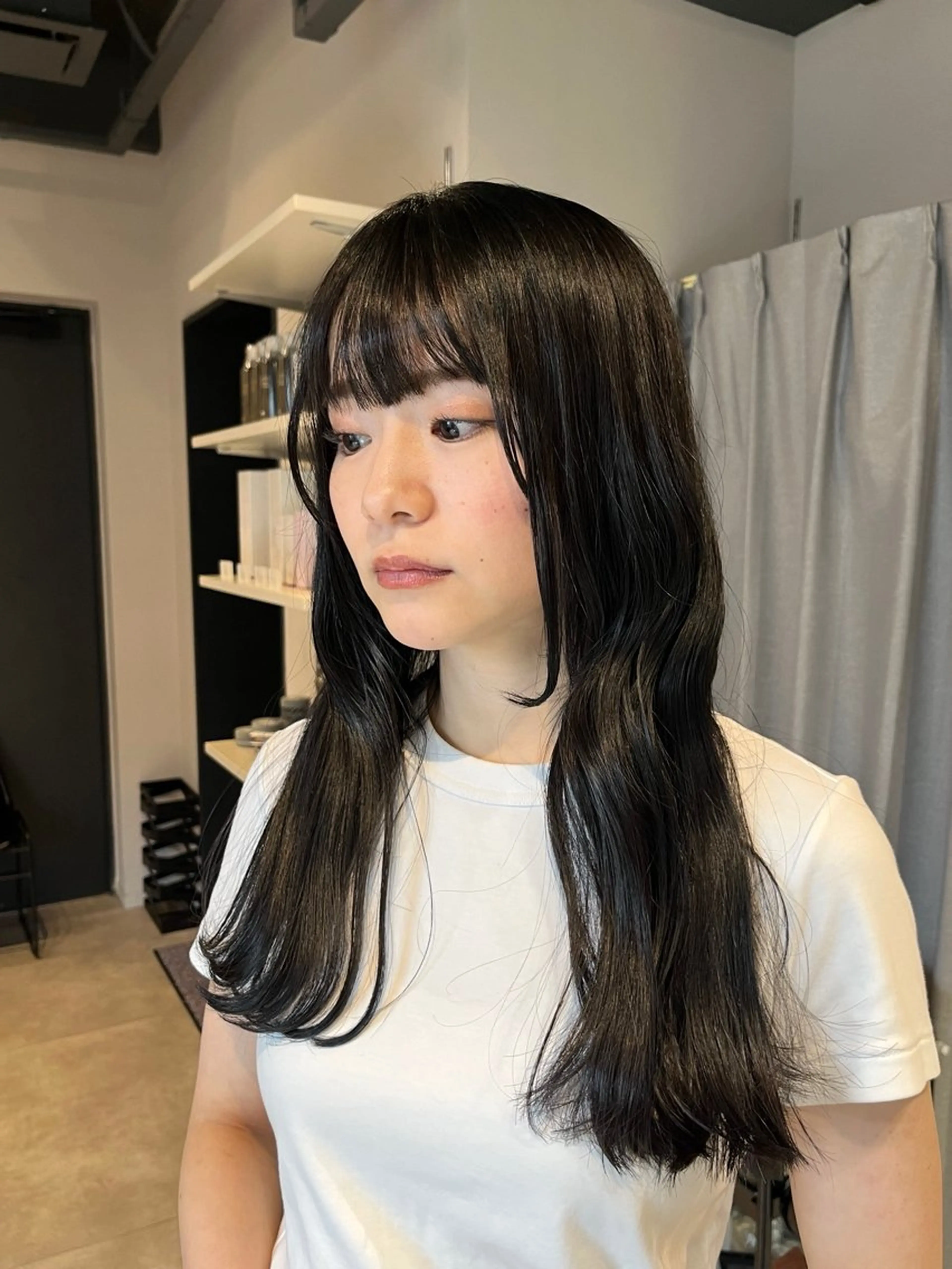 ロング カラー カット ヘアカラー ベージュ/グレージュ 恵比寿/丸山陽平のヘアスタイル