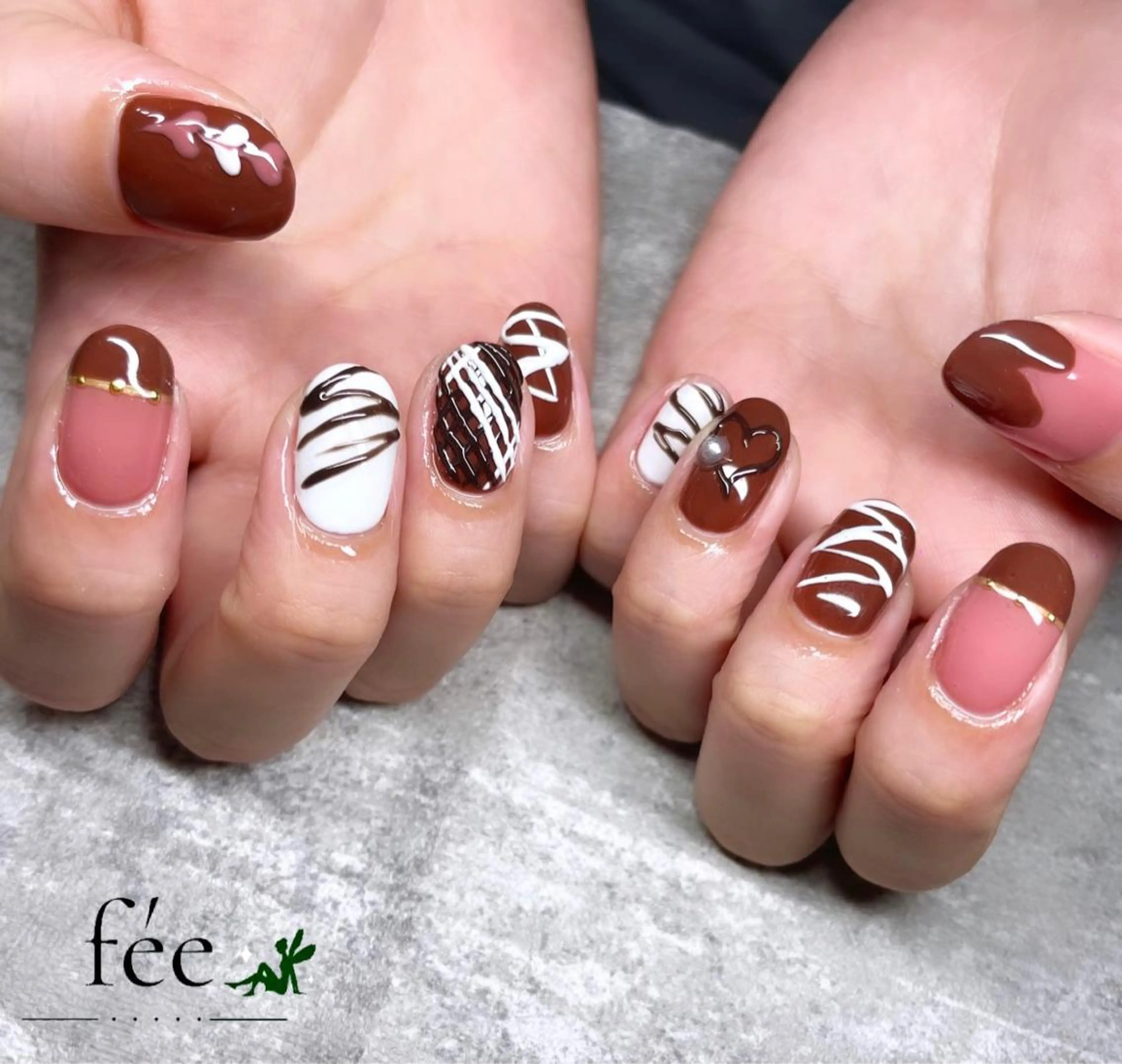 ネイル アートネイル フットネイル ジェルネイル 韓国ネイル マグネットネイル ハンドネイル nail salon fee（フィー）のネイルデザイン