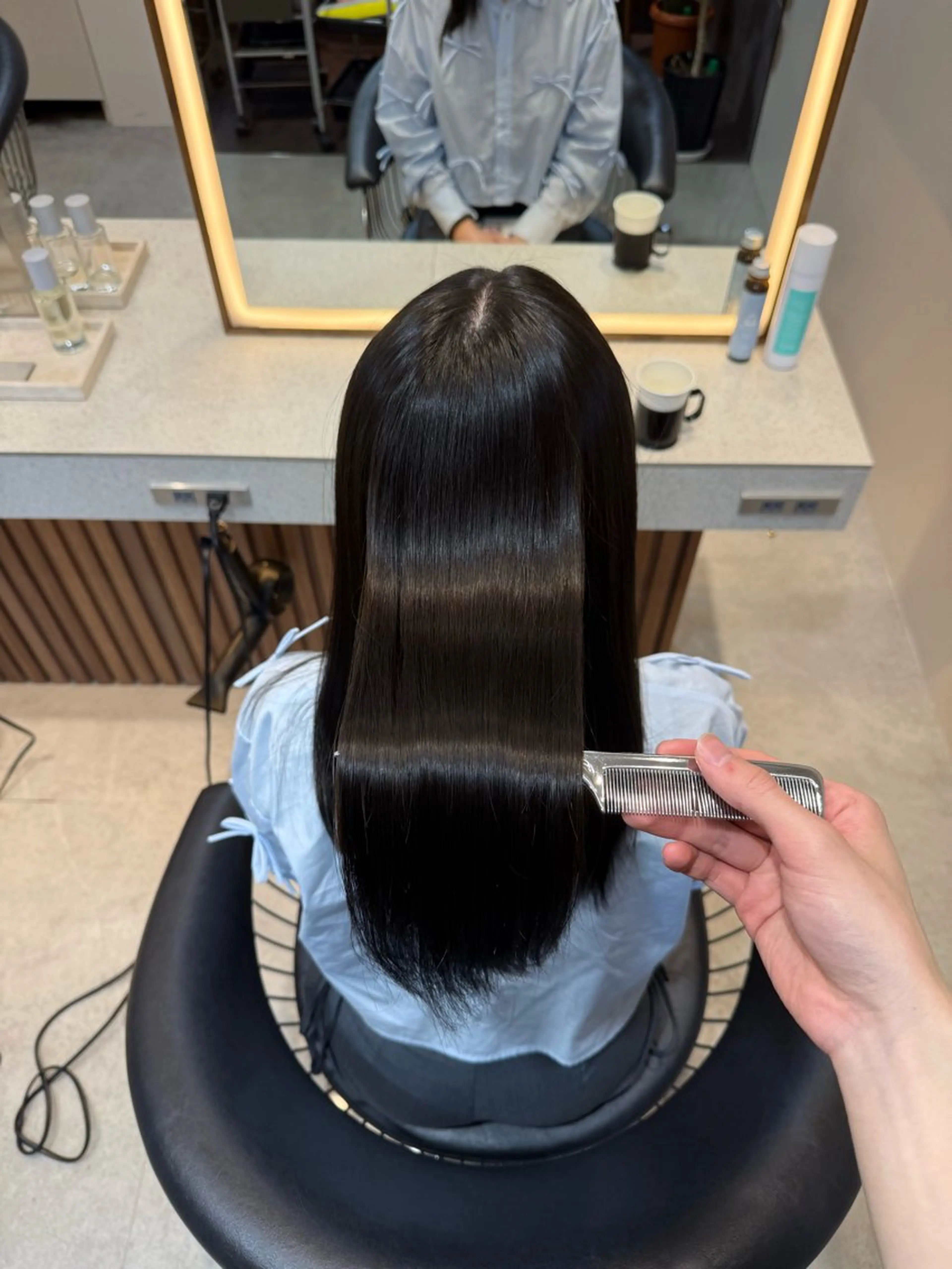 ロング 縮毛矯正 ヘアカラー 縮毛矯正 トリートメント Lond Loire所属・松橋 幸生🦋のヘアスタイル
