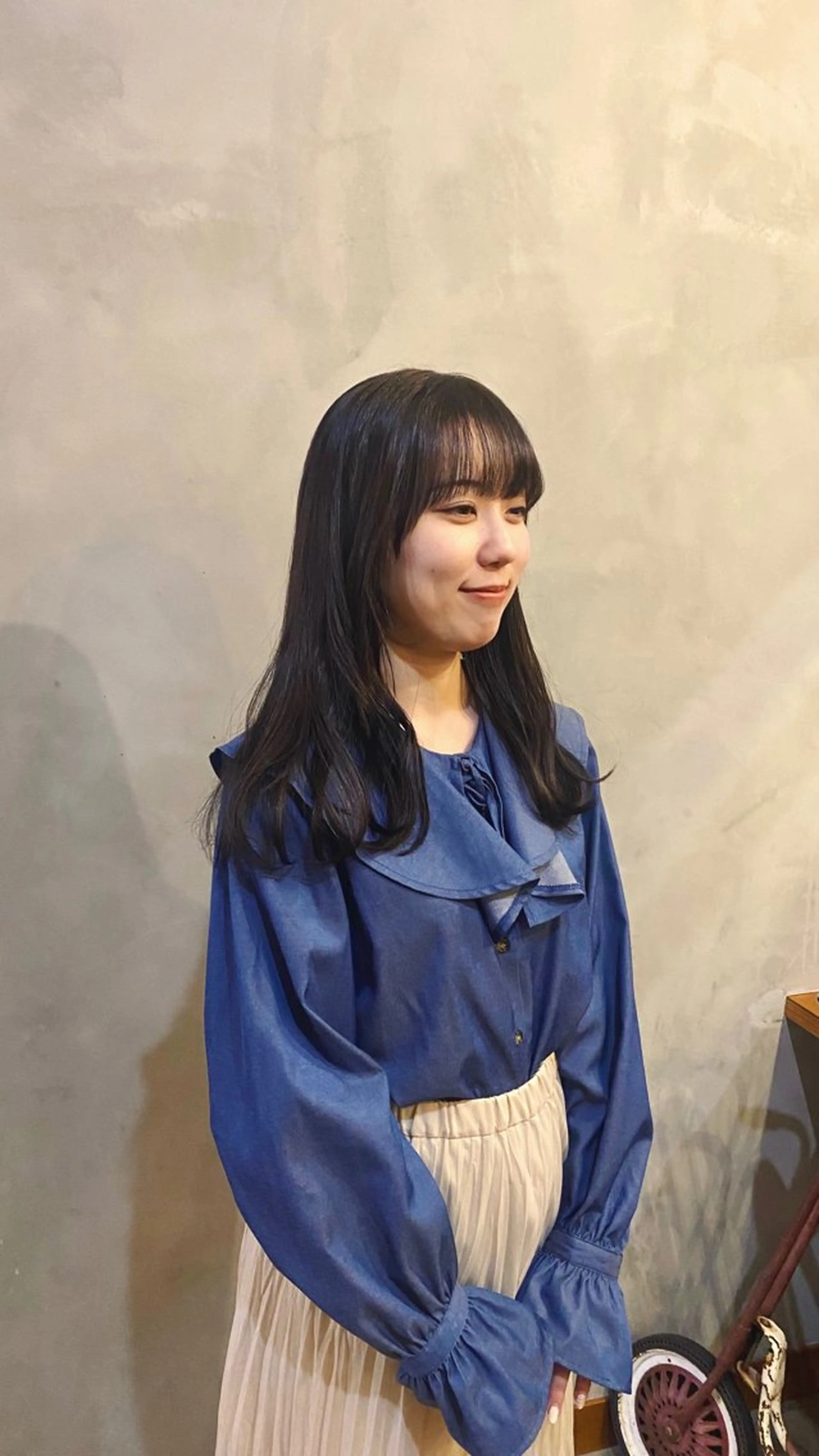 ロング カラー 黒髪 ブルーカラー ブルーブラック ブラウンカラー ダークブラウン ヘアカラー カットモデル募集 🪷なりたりみのヘアスタイル