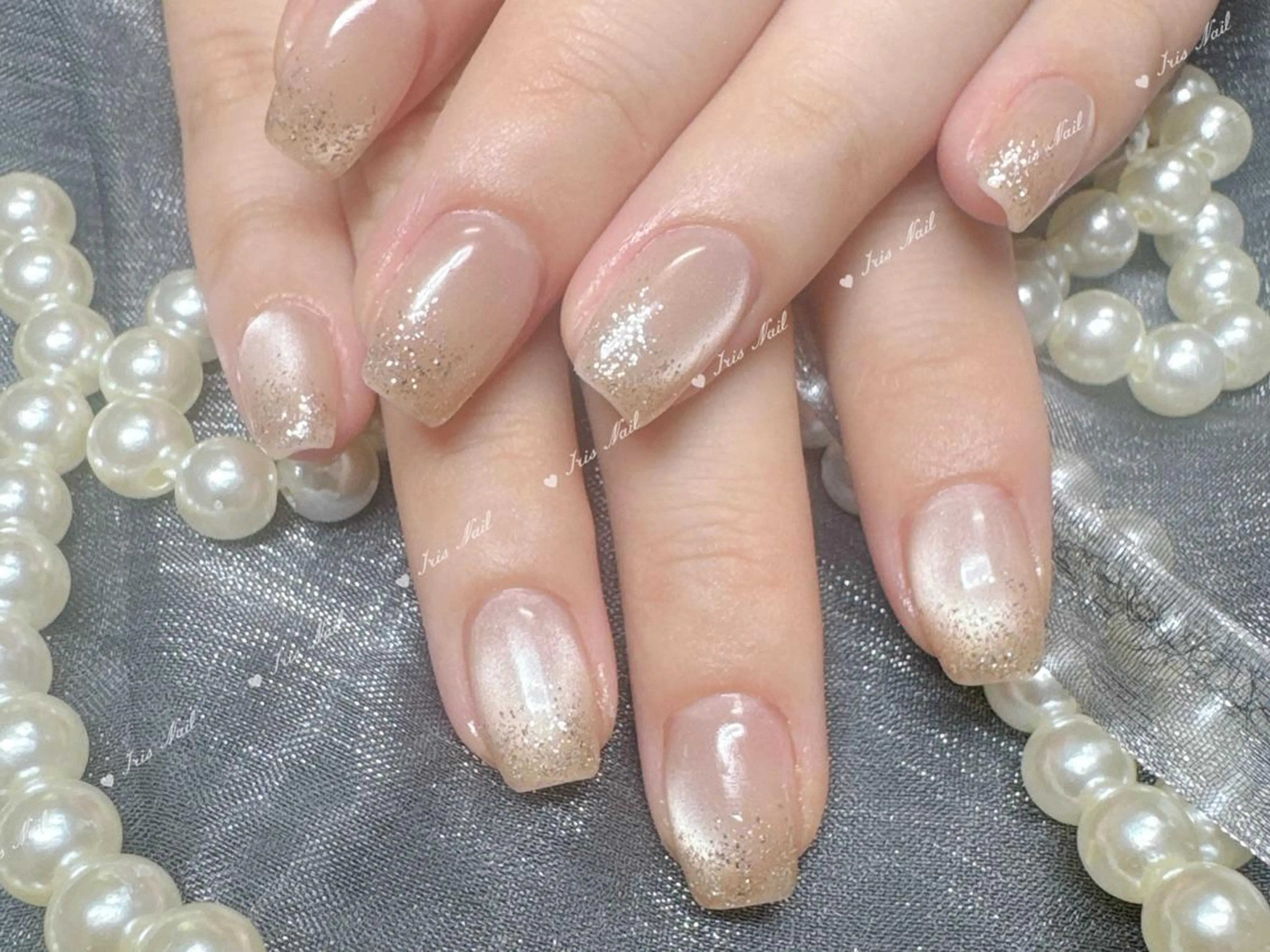ネイル グラデーション ラメ(グリッター) ラメグラデーション マグネットネイル ハンドネイル ハンドケア IRIS NAIL大塚のネイルデザイン