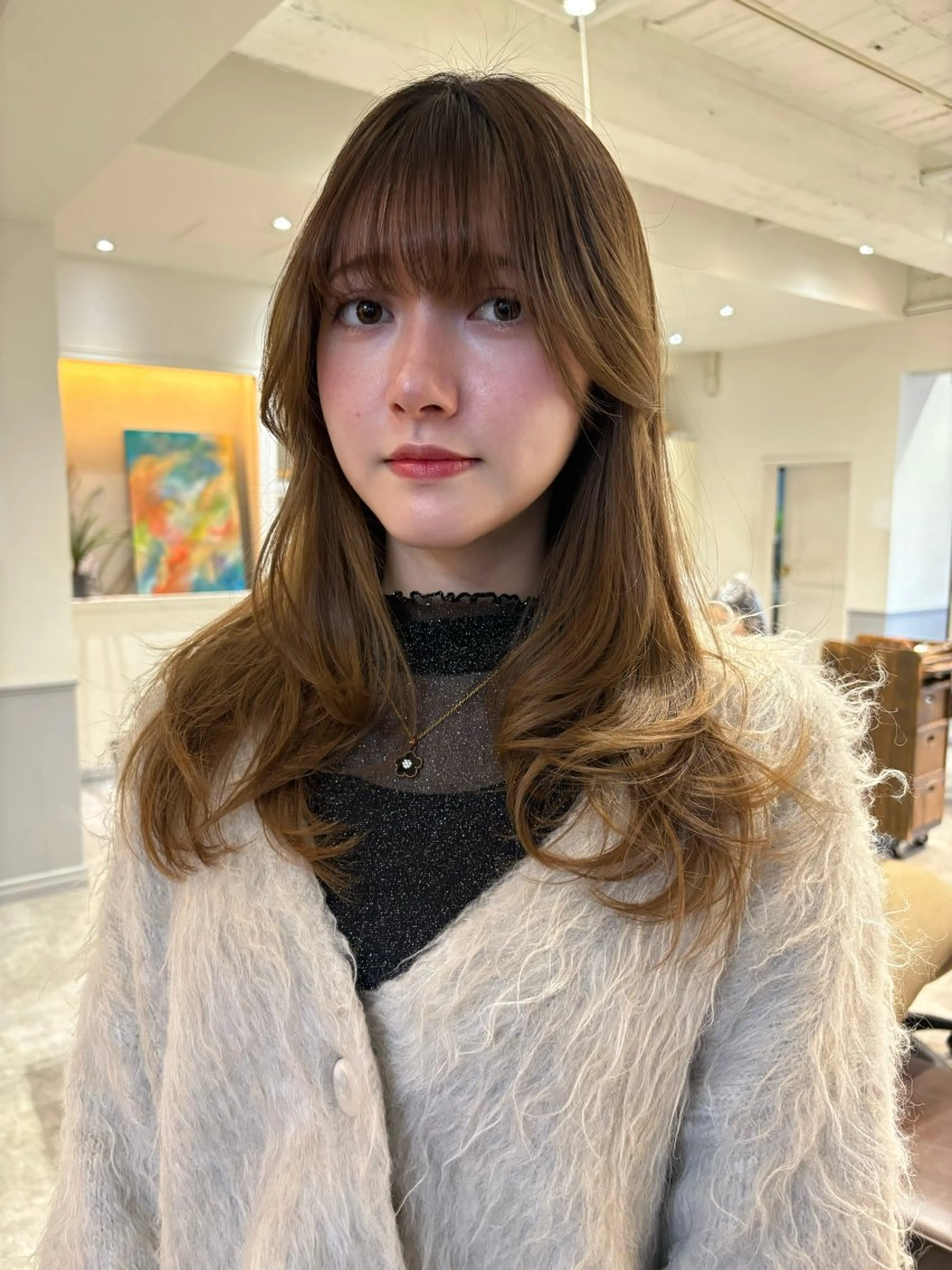 ミディアム カット SIKI yuuna モテ韓国ヘア☁️のヘアスタイル