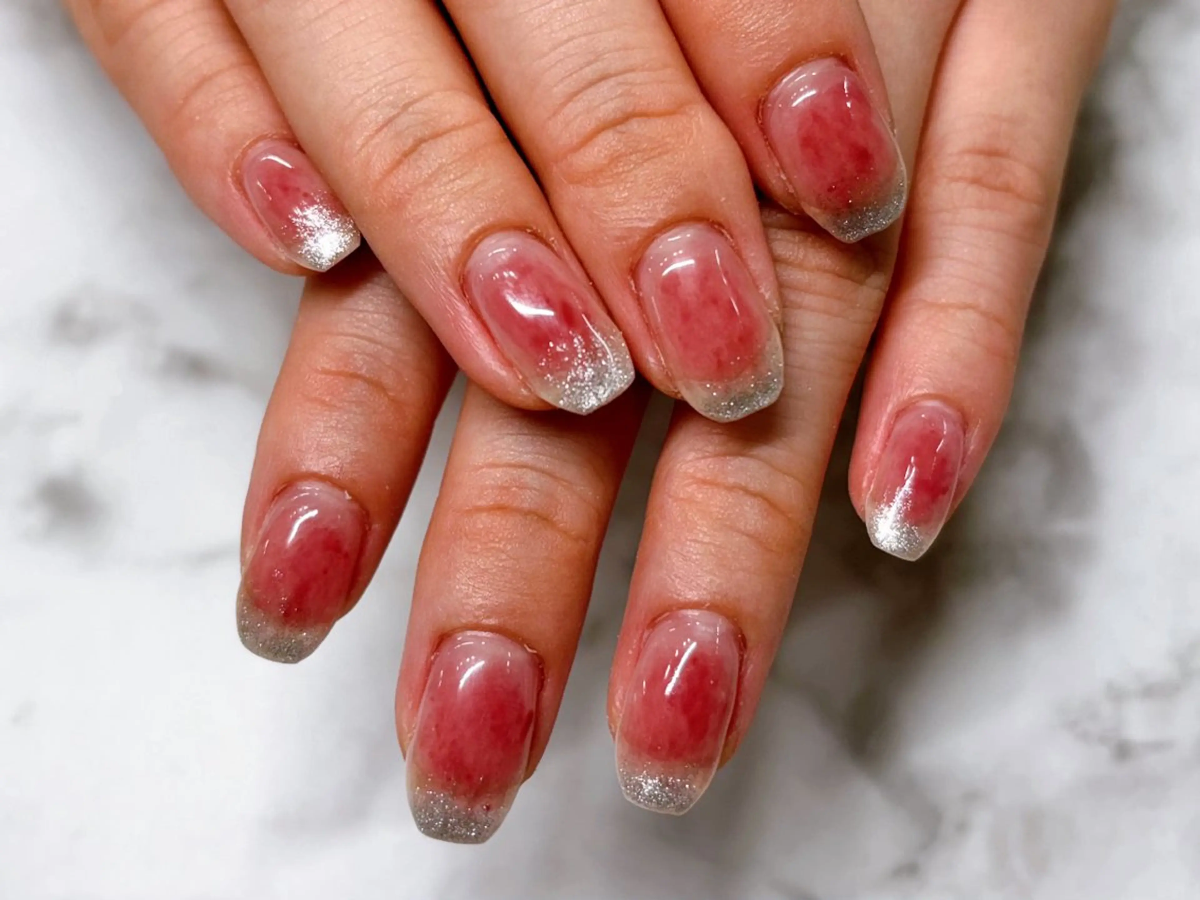 ネイル チークネイル オフィスネイル シンプルネイル ハンドネイル Lani🌈Nail Konatsuのネイルデザイン