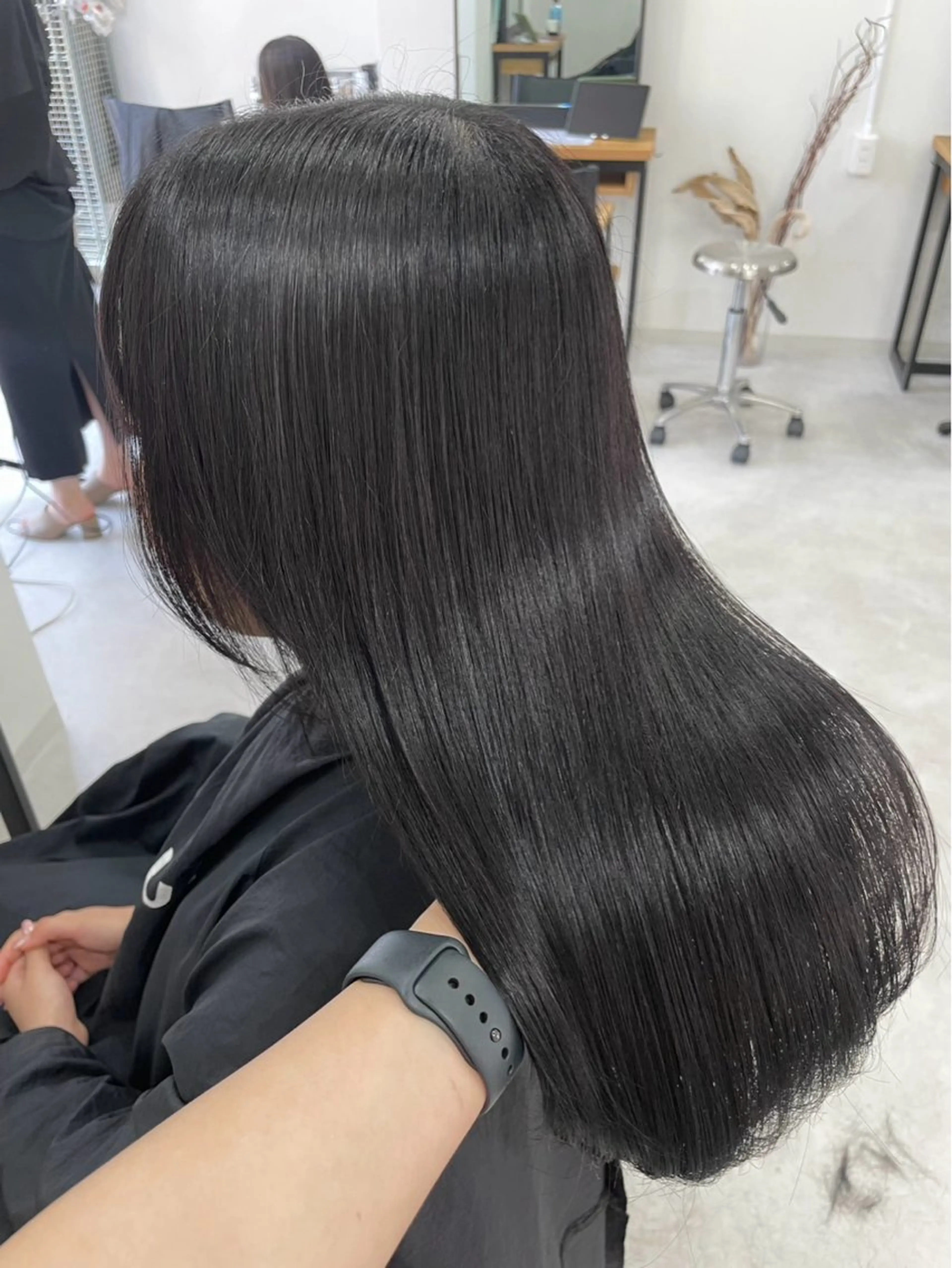 ロング ショートボブ ボブ ハイライト レイヤーカット 縮毛矯正 縮毛矯正 ULu. 岡山駅店 髪質改善トリートメント＆ハイトーンカラー所属・SUZU/岡山/矯正 ハイトーン/レイヤーのヘアスタイル