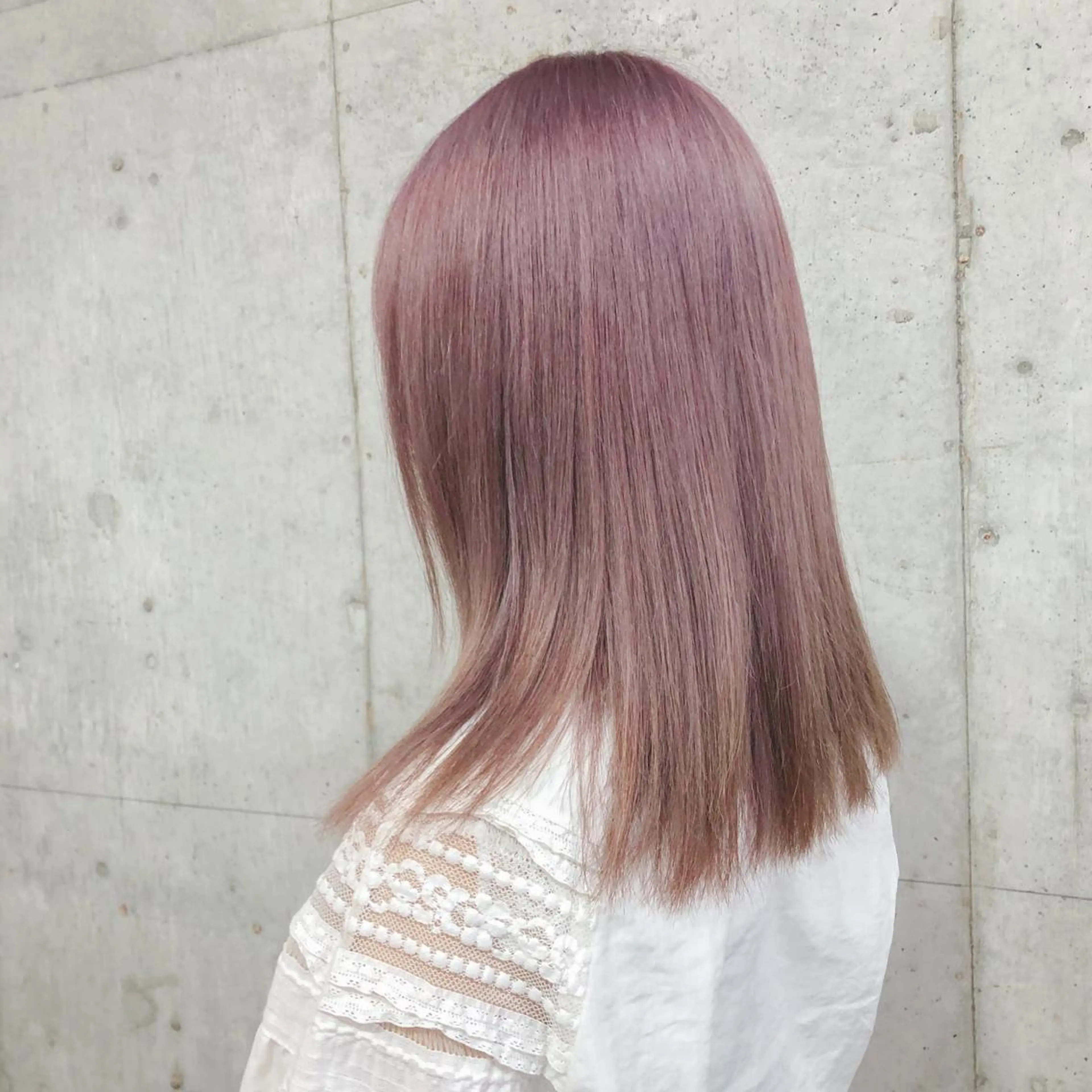 セミロング カラー ブリーチ/美髪矯正 垢抜けヘア/そらのヘアスタイル