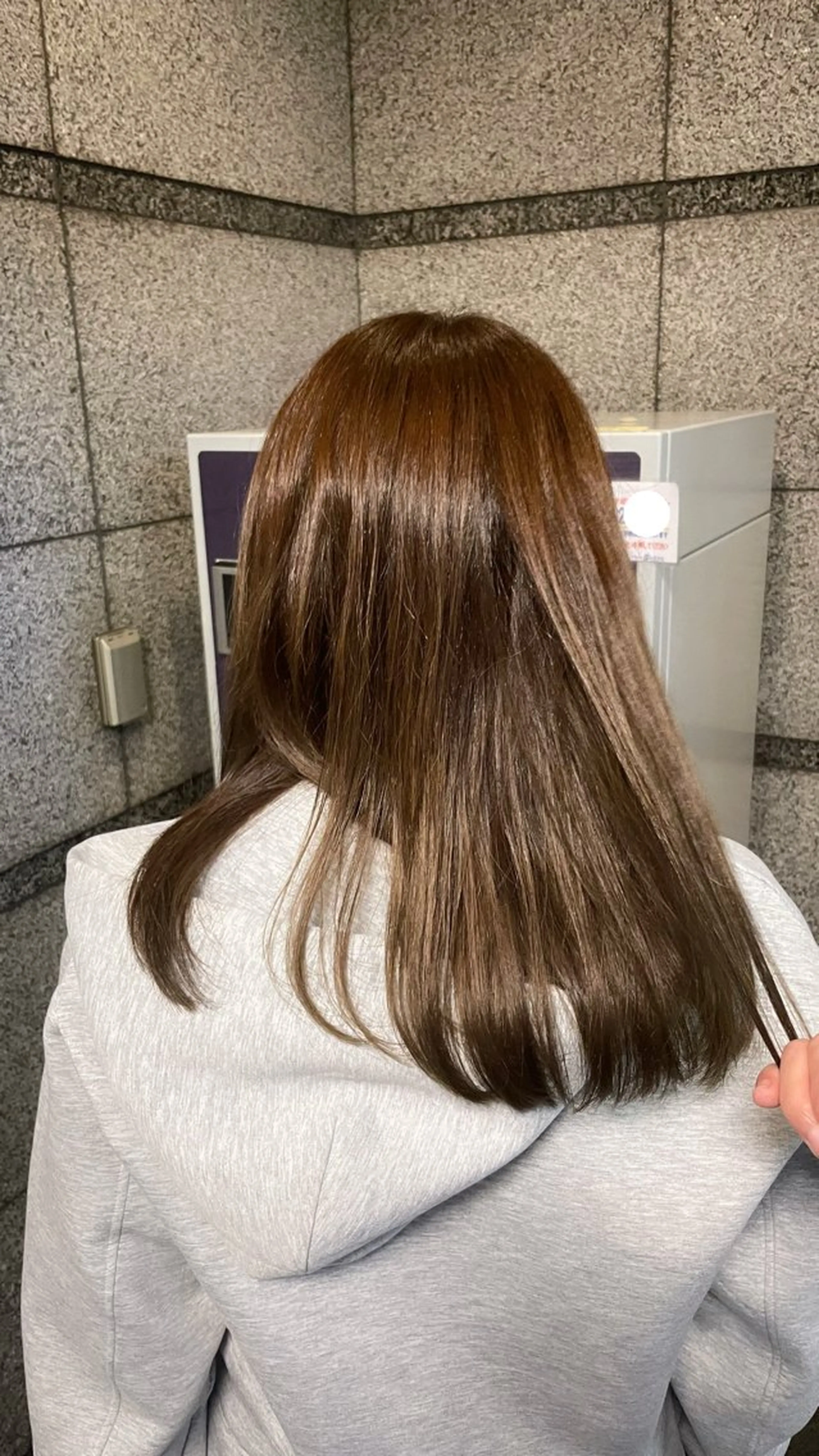 ミディアム ヘアカラー 暗髪カラー/艶カラー /ヘアセットのヘアスタイル