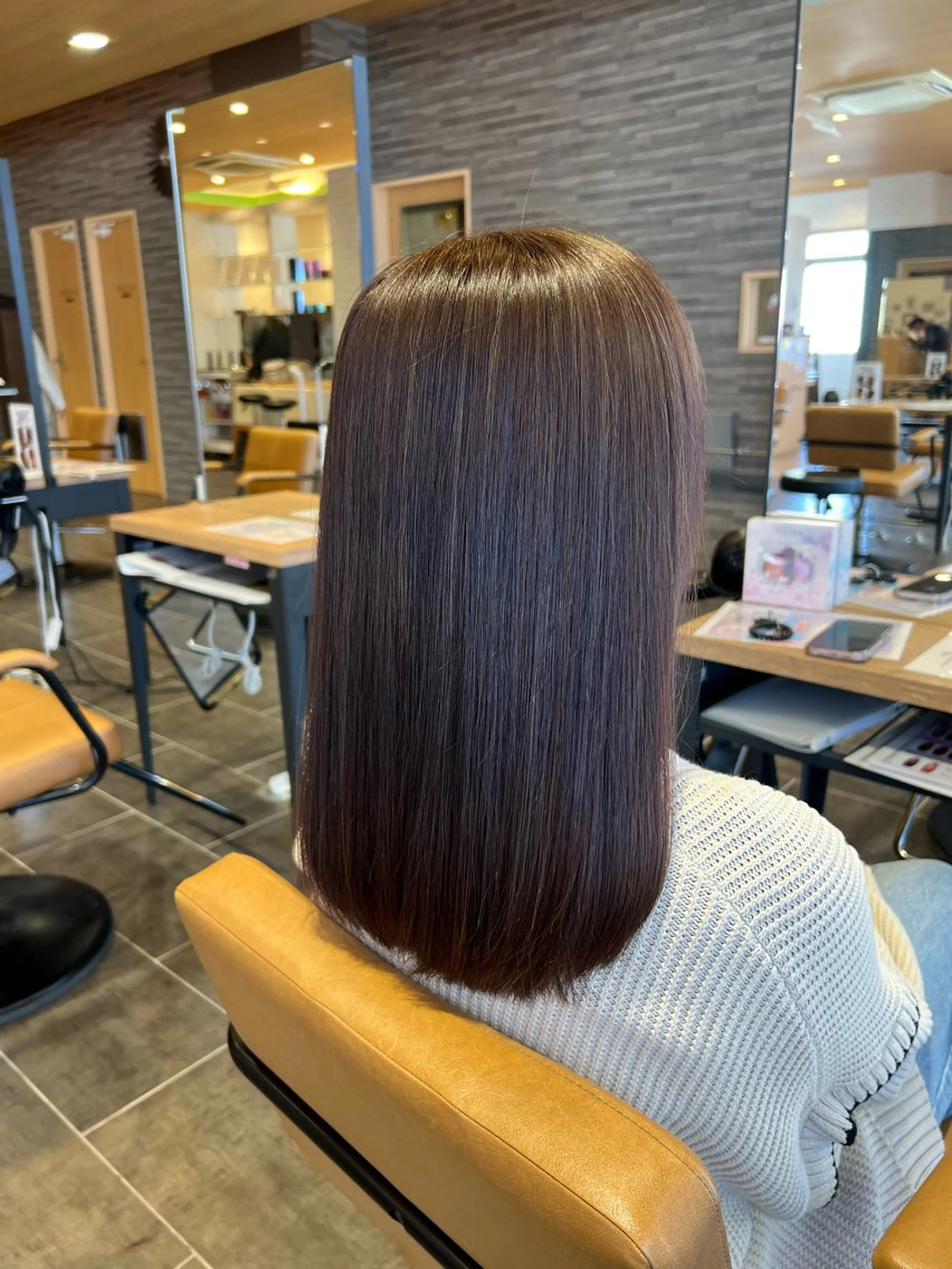 ミディアム カラー 髪質改善 ツヤ髪の匠 山本晃太のヘアスタイル
