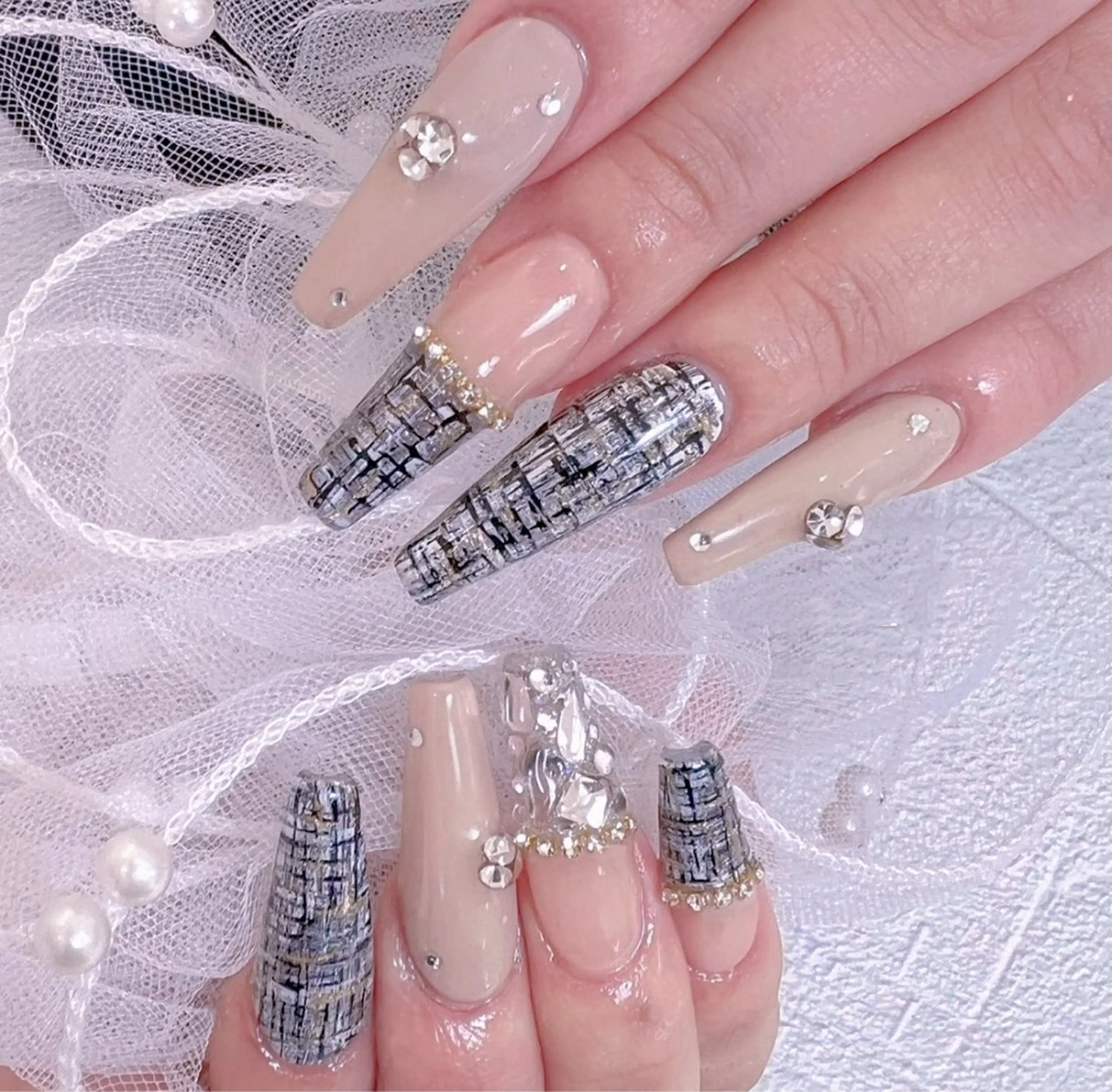 ネイル アートネイル チークネイル 長さ出し フレンチネイル ジェルネイル Y•K美學院(ネイルサロン エステティックサロン)所属・YK Beauty salonのマツエク・マツパデザイン