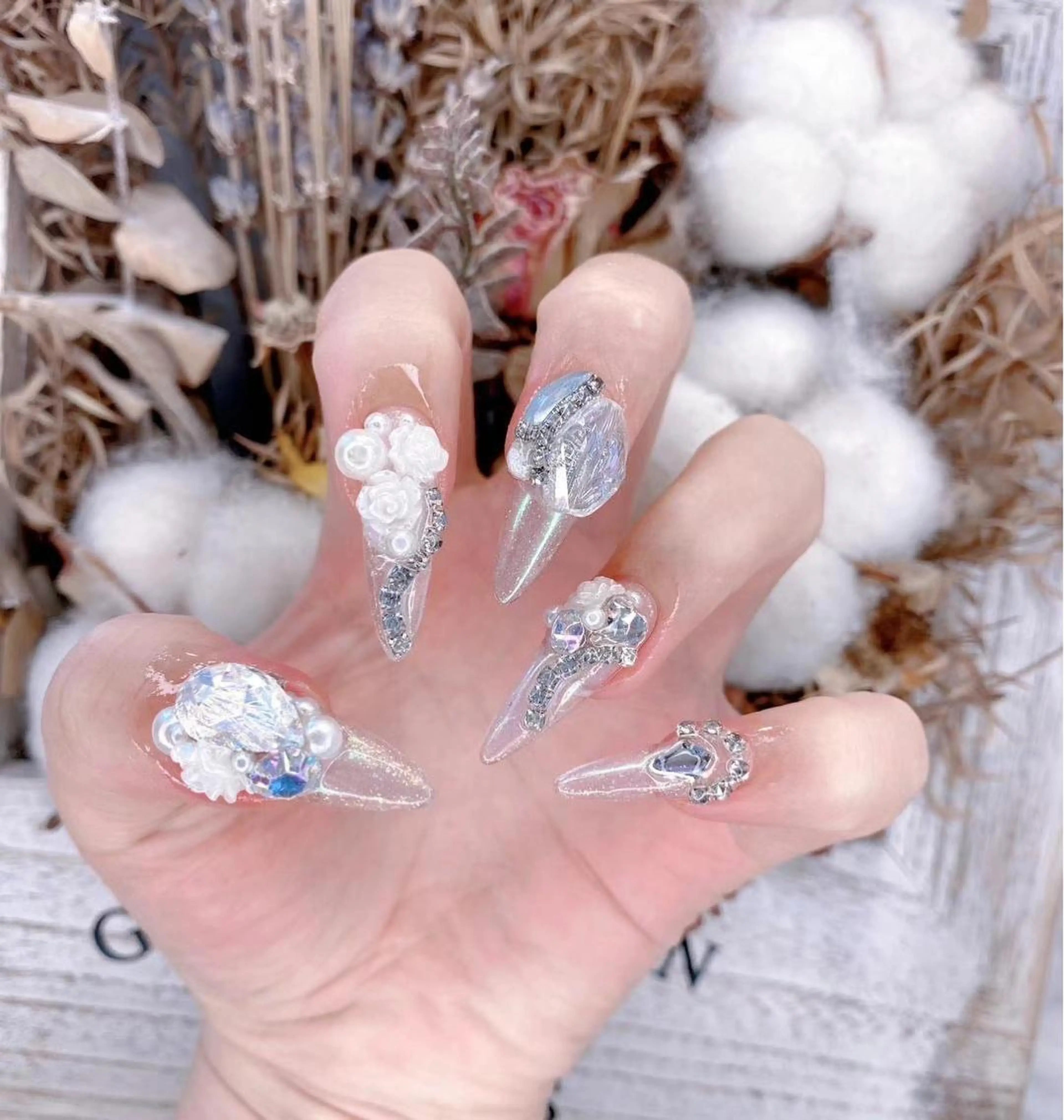 ネイル ラメ(グリッター) ブライダルネイル Babarla Nailのネイルデザイン