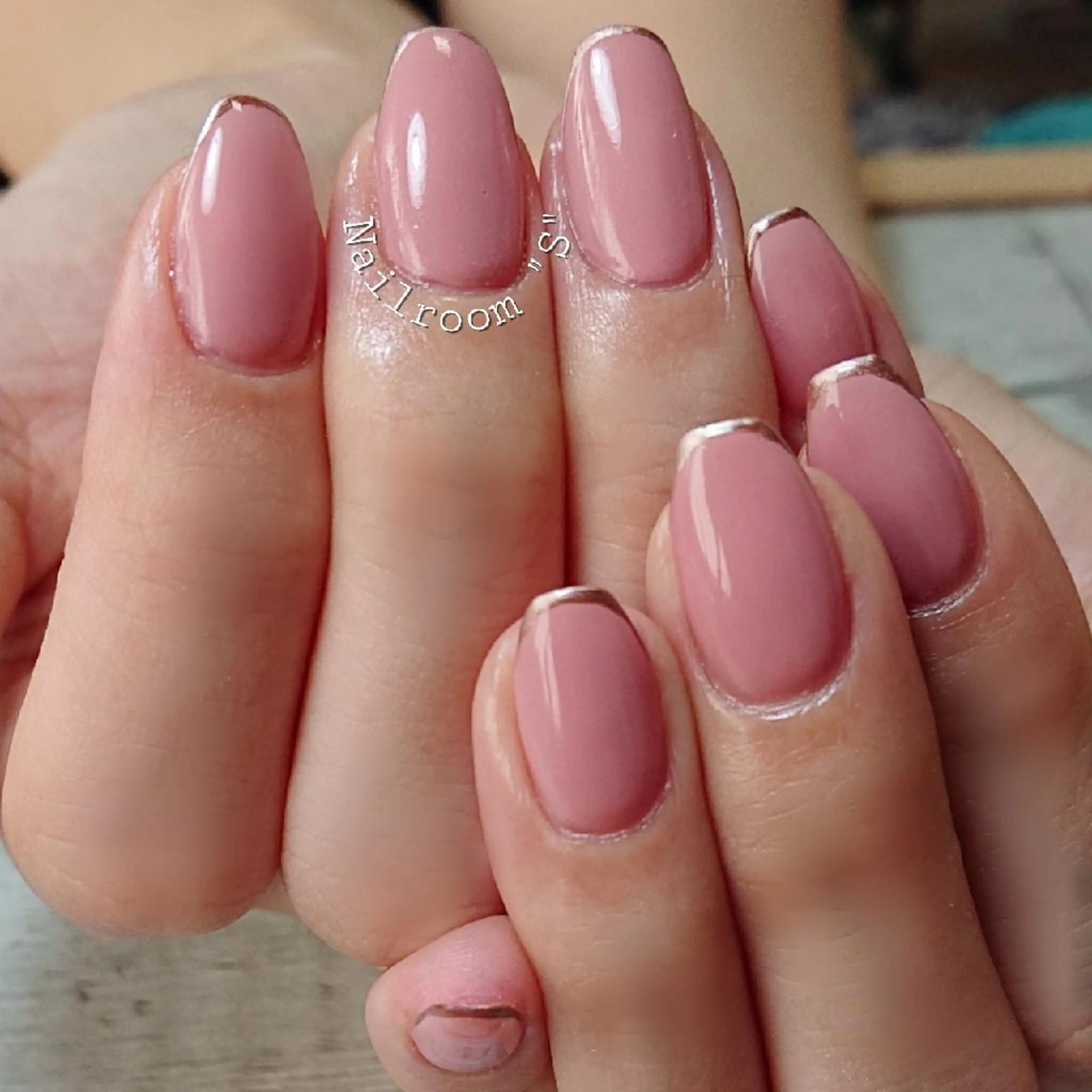 ネイル オフィスネイル ピンク Nail room  "S"  SAKAIのネイルデザイン