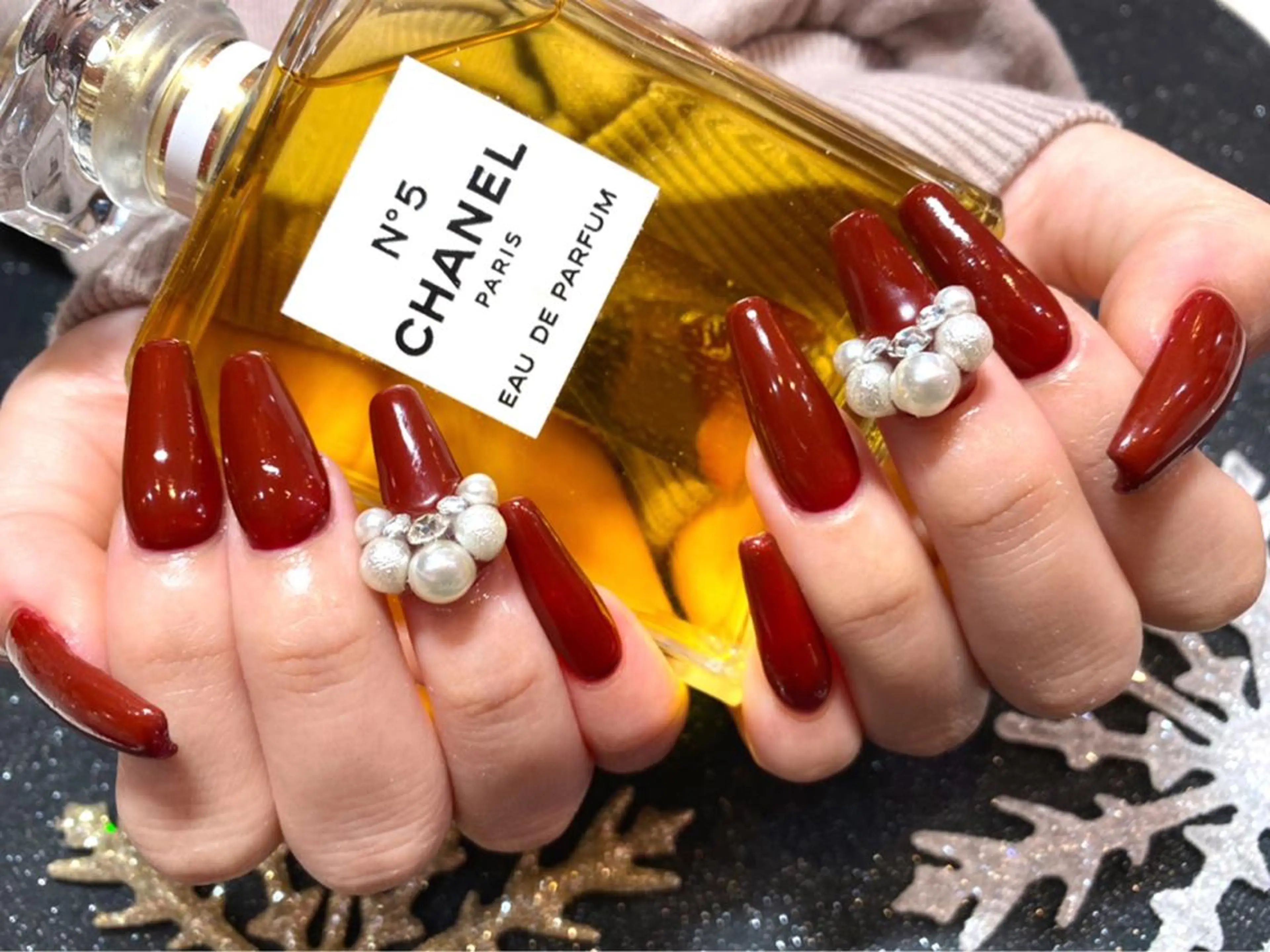 ロング カラー パーマ キッズ ネイル ワンカラーネイル NAILSGOGO shibuyaのネイルデザイン