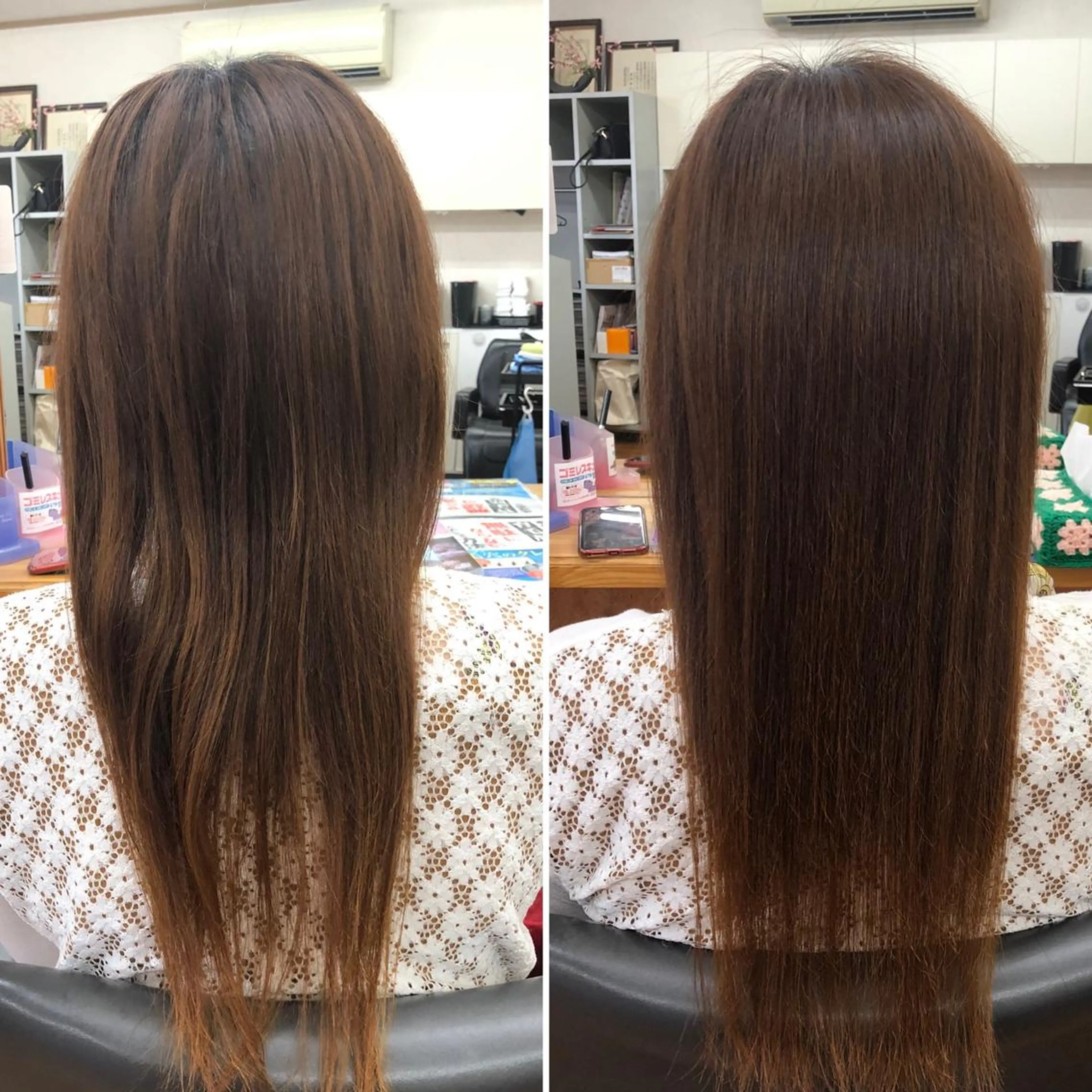 セミロング くせ毛 髪質改善 縮毛矯正 ヘアーズ・サエミ所属・ヘアーズ・ サエミのヘアスタイル