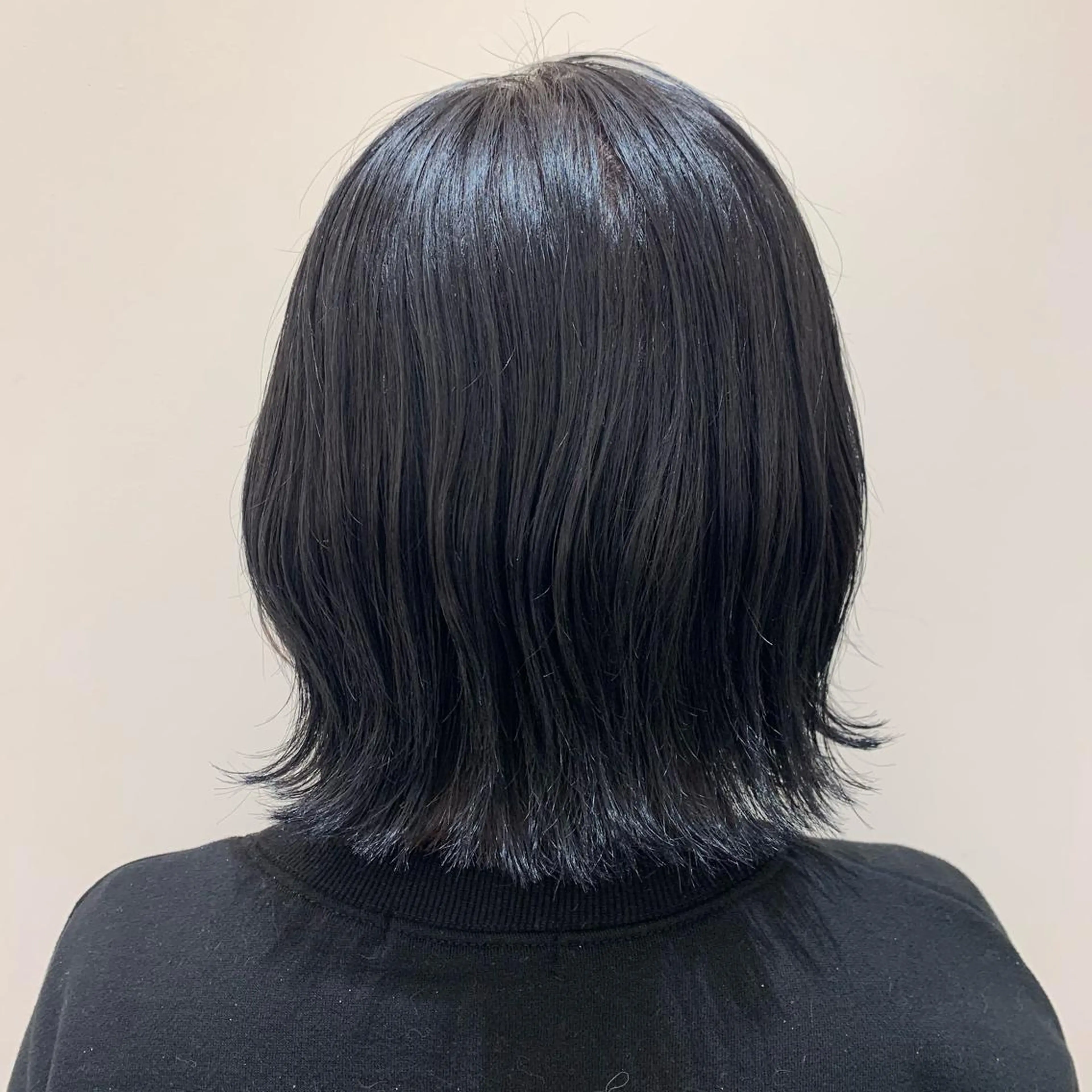 ショート カラー 黒髪 ブルーカラー ブルーブラック カット ヘアカラー トリートメント 🌹似合わせカラー/ 酸性縮毛🌹野本麗奈のヘアスタイル