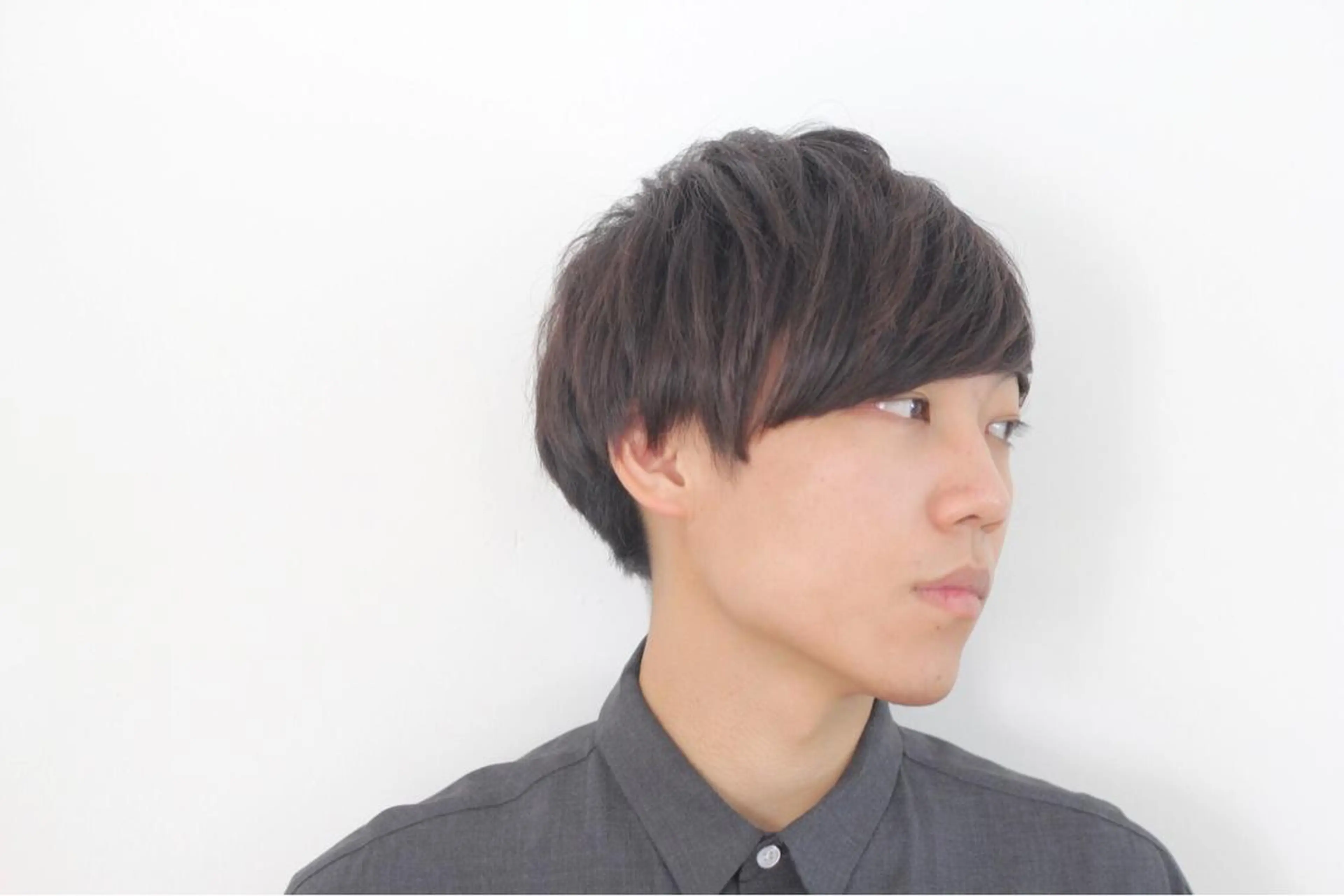 ショート メンズ マッシュ カット パーマ Vir by browのヘアスタイル