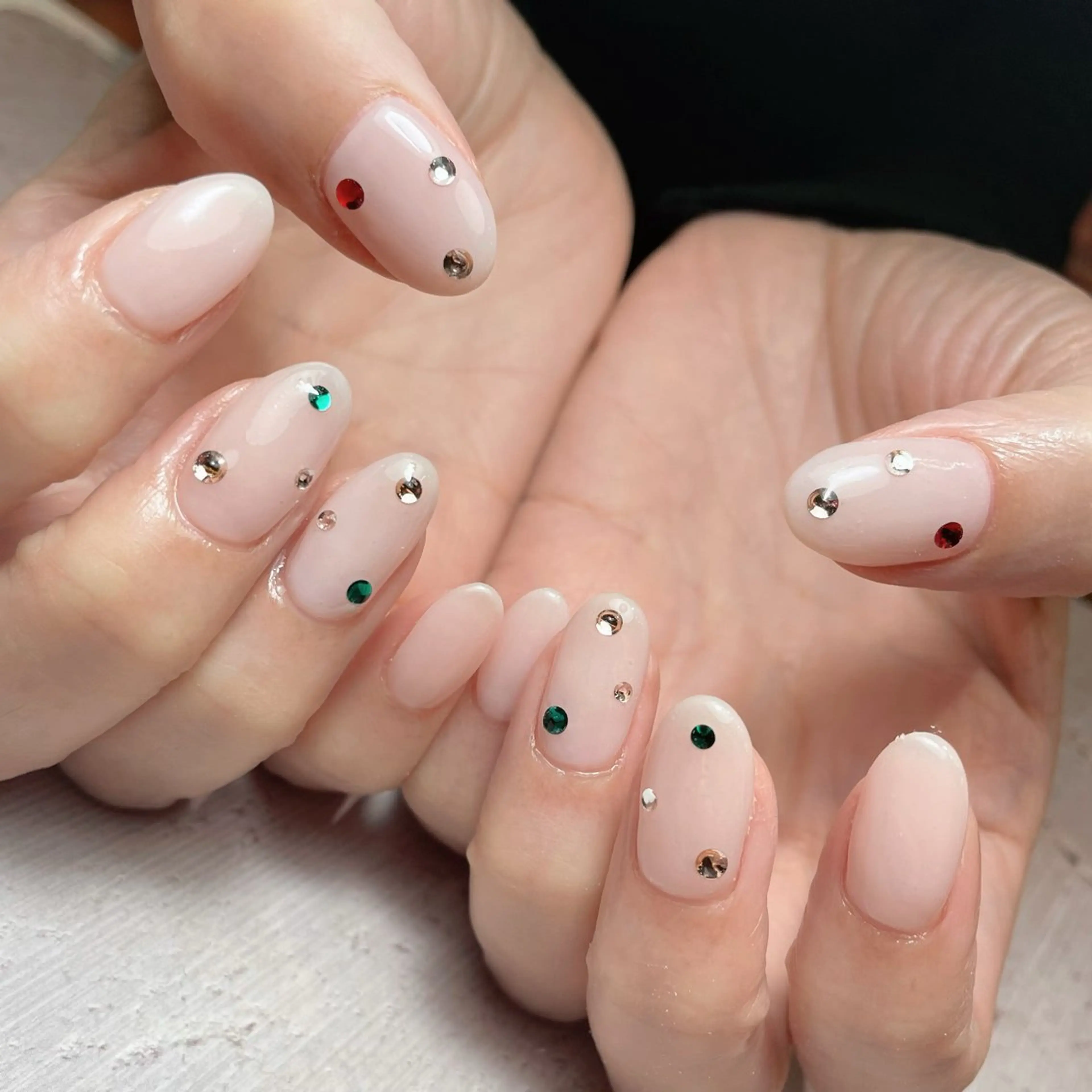 ネイル ストーンネイル ハンドネイル nail&eyelash mate所属・京都/東向日/ ayumiのネイルデザイン