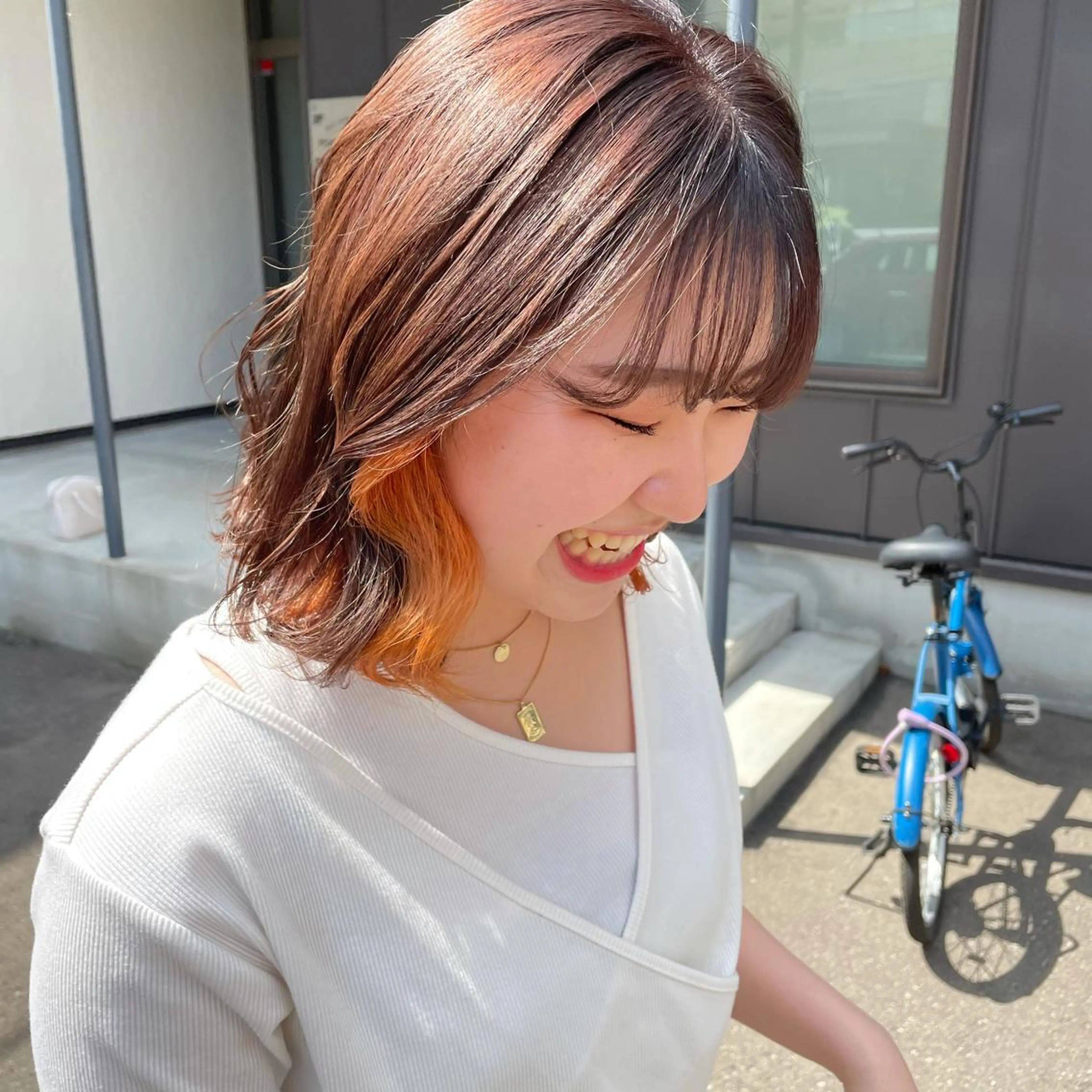 ミディアム カラー 🌼RIKA🌼レデ ィース専門💖のヘアスタイル