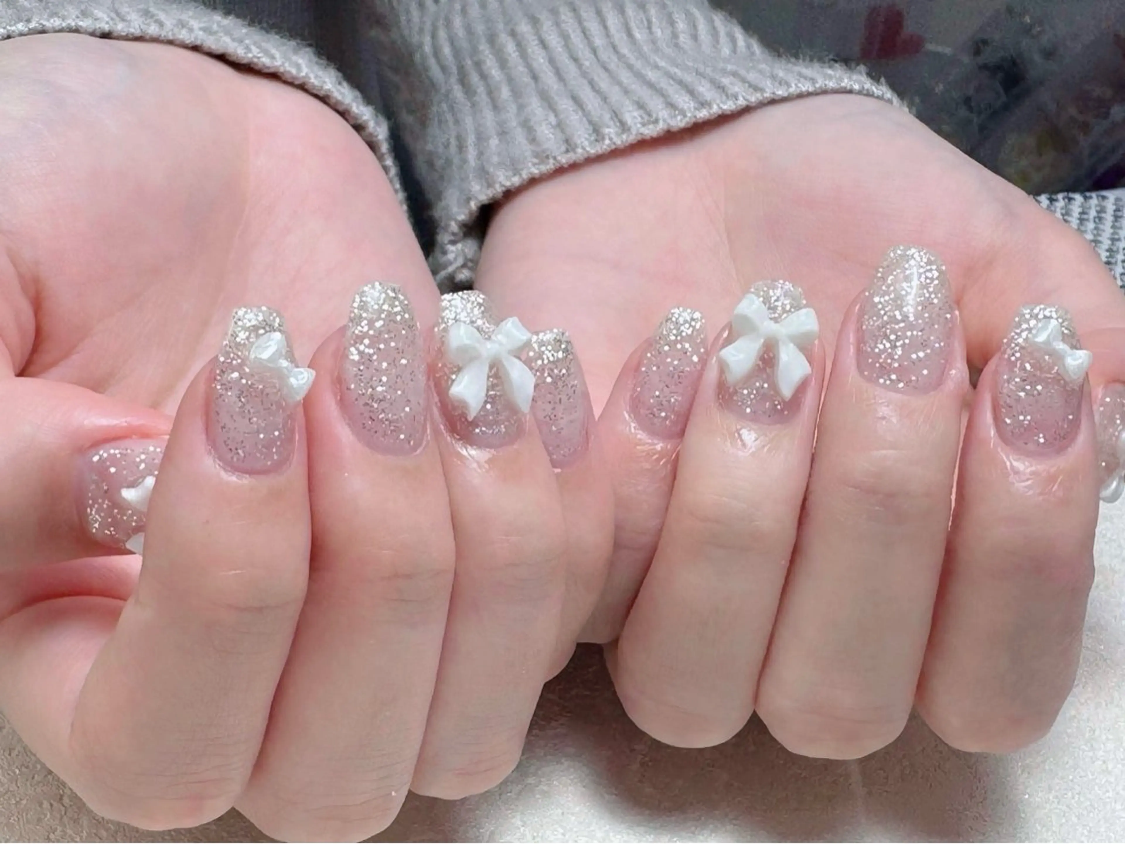 ネイル ジェルネイル マグネットネイル パラジェル シルバー ストーンネイル ハンドネイル 中野駅から2分 MEO NAILのネイルデザイン