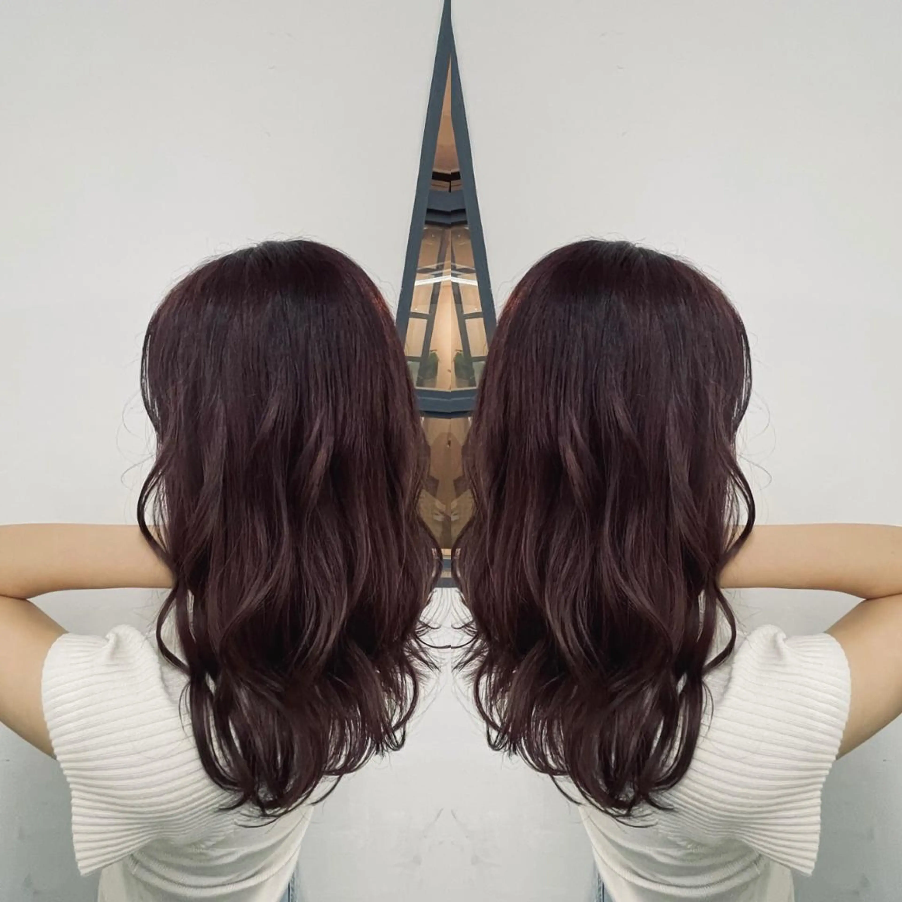 ロング カラー グレージュ ラベンダーカラー ラベンダーグレージュ ラベンダーグレー ギャルの革命児 秀斗のヘアスタイル