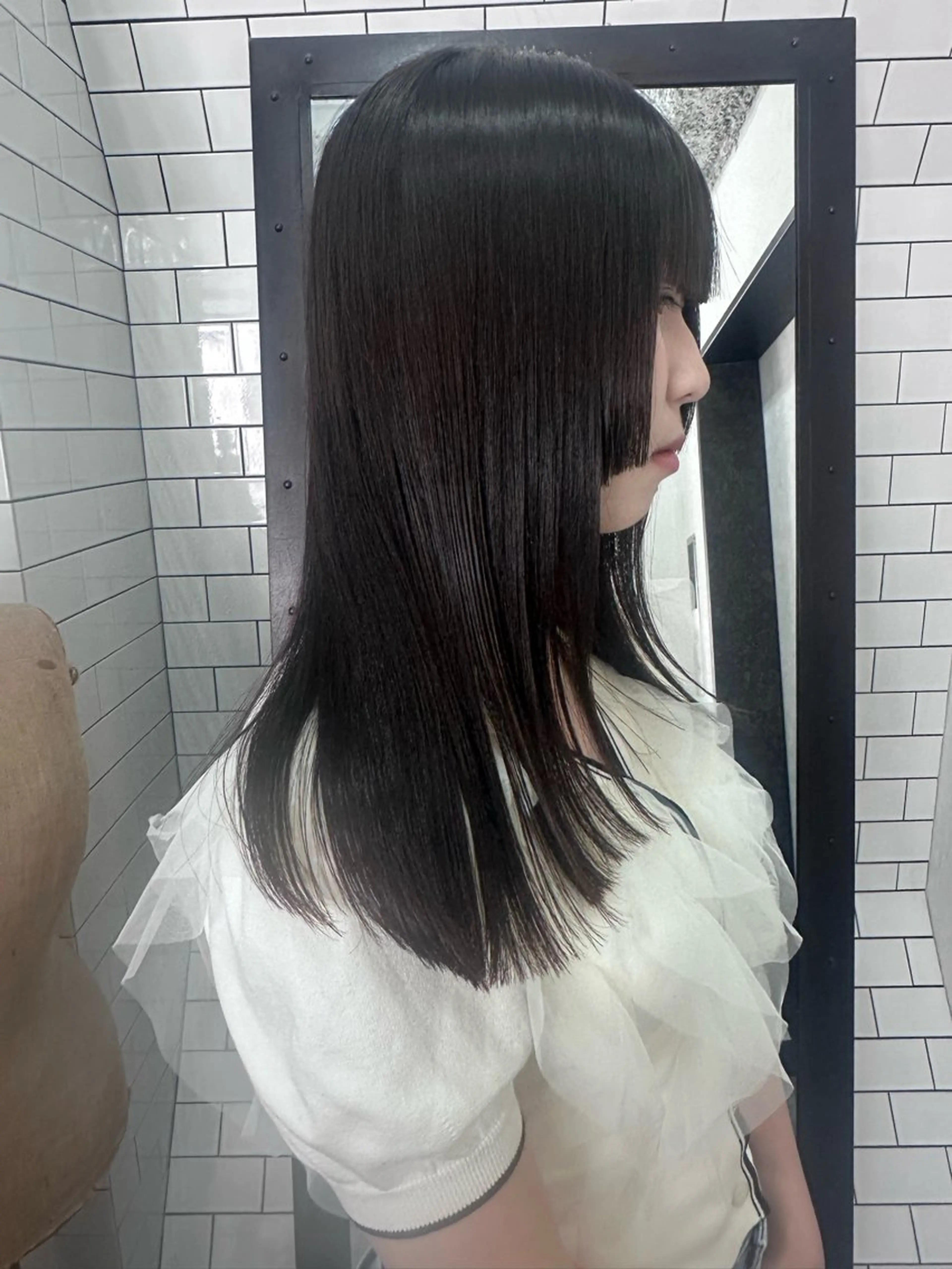 ロング カット 縮毛矯正 トリートメント 妙見 知洋のヘアスタイル