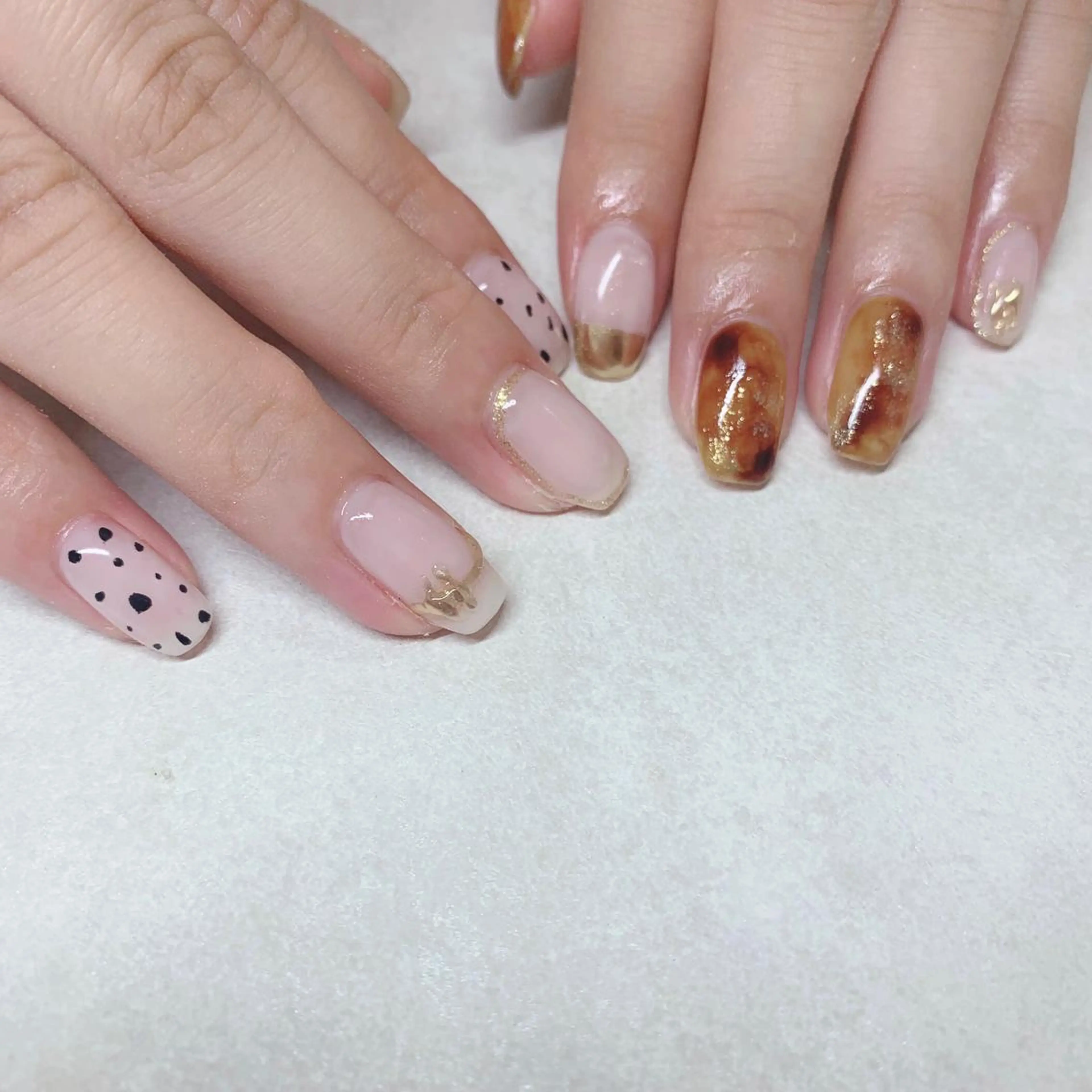 カラー ネイル ハンドネイル Cozy_ ilumのネイルデザイン