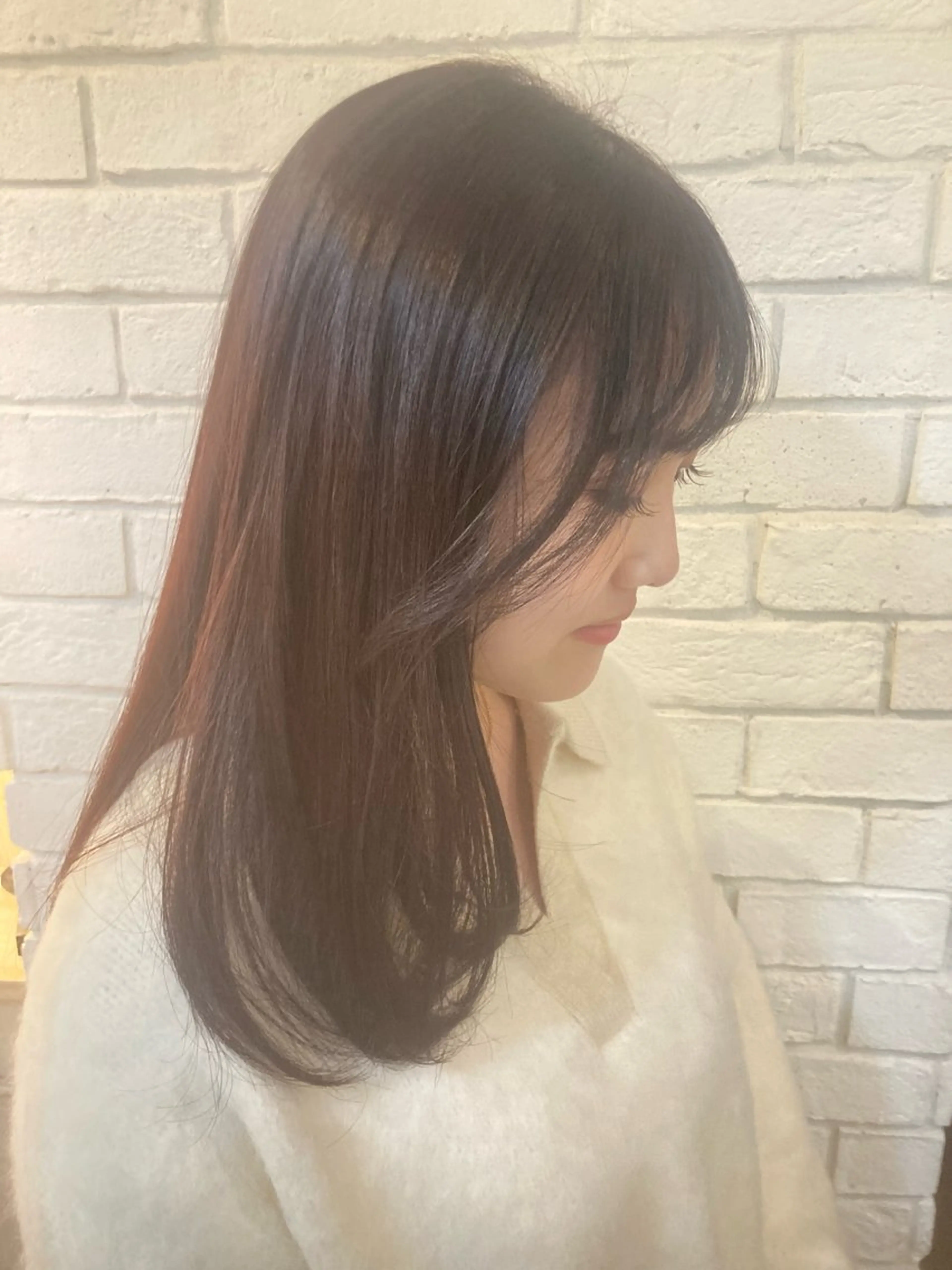 セミロング カラー suzuki yukoのヘアスタイル