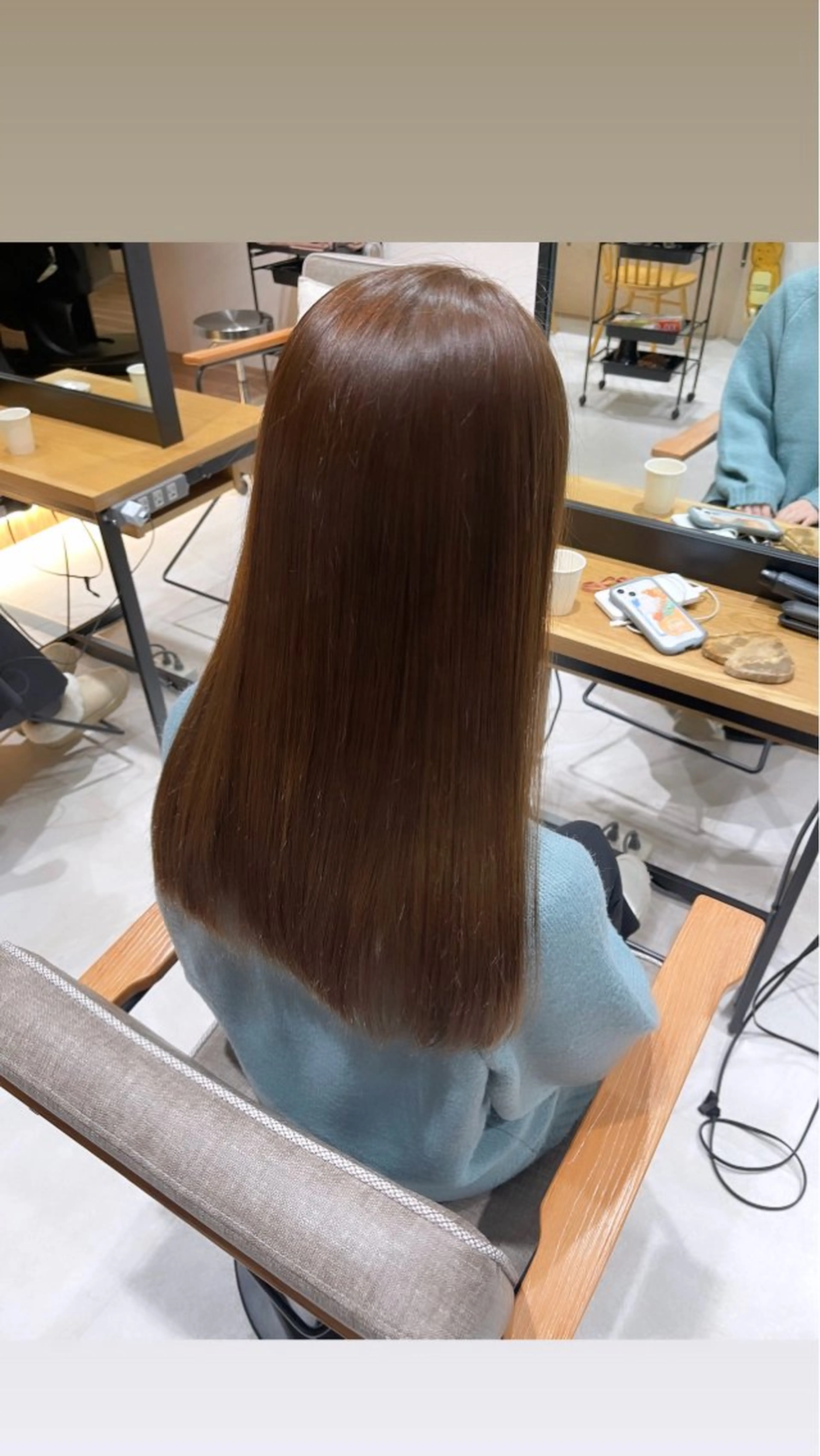 セミロング カラー ベージュカラー オリーブベージュ ヘアカラー トリートメント 🩵ボブ/レイヤー /髪質改善🩵のヘアスタイル