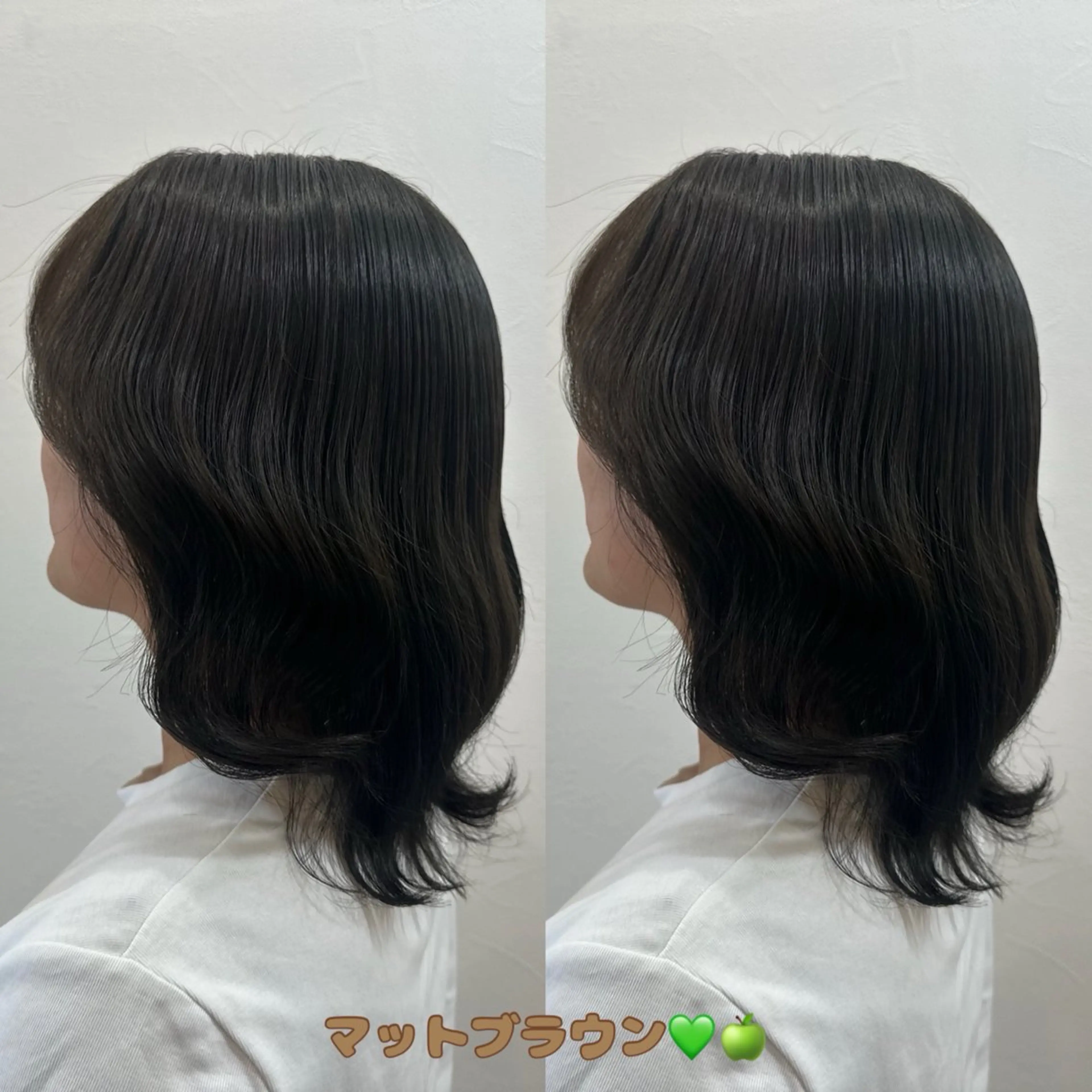 ミディアム ヘアカラー トリートメント lovis ゆうあのヘアスタイル