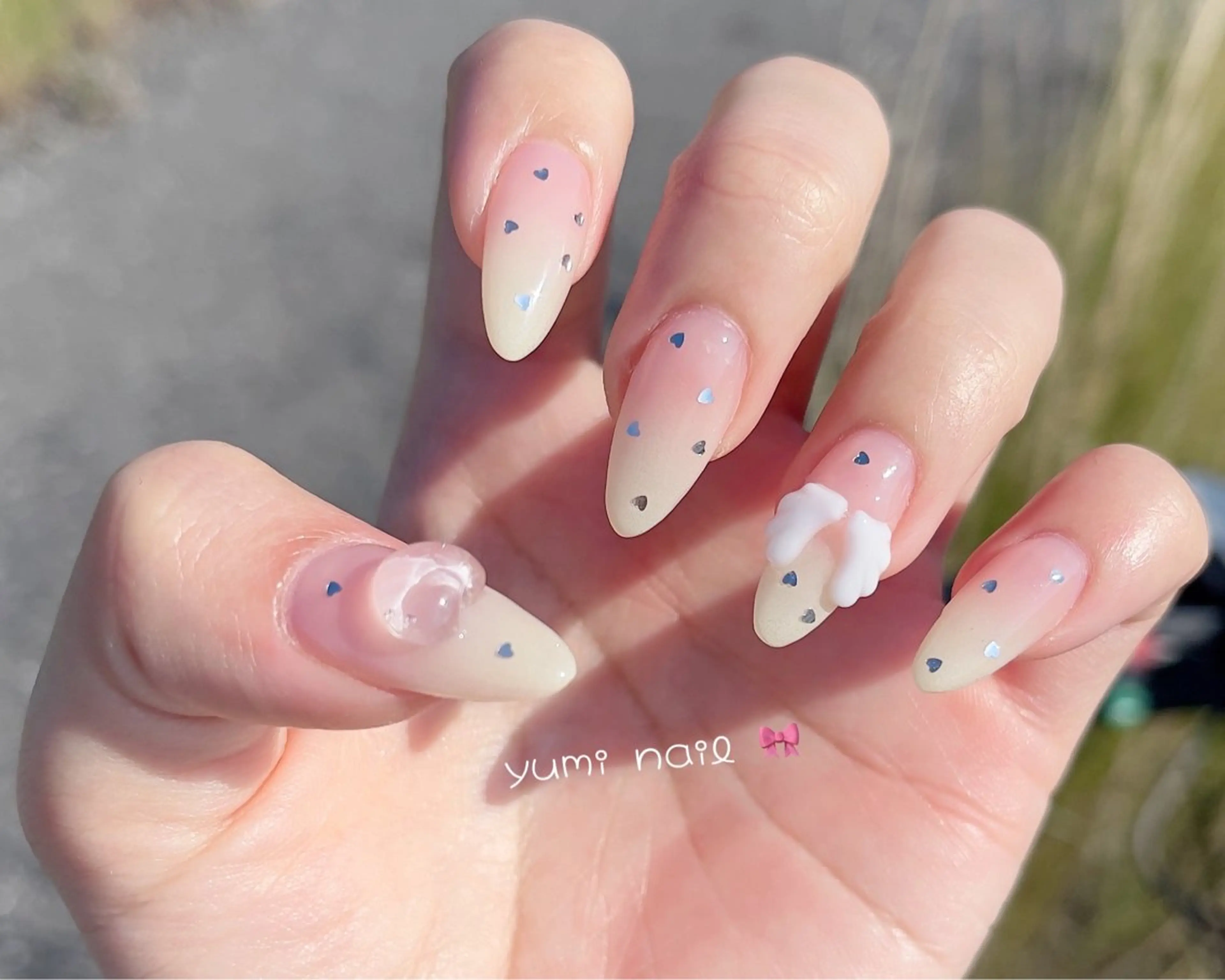 ネイル ハンドネイル 𝐲𝐮𝐦𝐢🎀 デザイン長さ出し専門のネイルデザイン