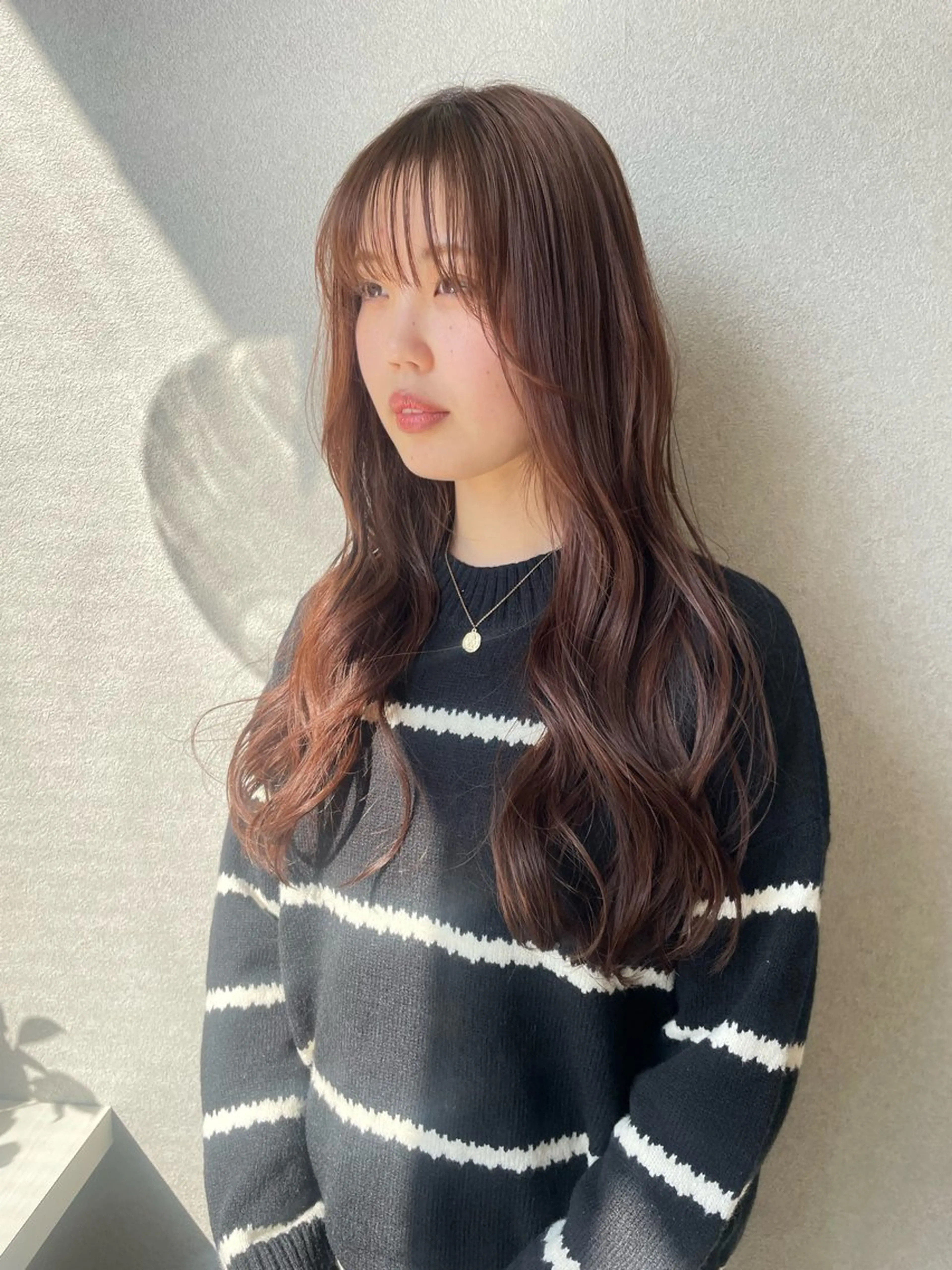 ロング カラー ベージュカラー ピンクカラー ピンクベージュ ロング 薬院浄水通/ショート /ボブ/rukaのヘアスタイル