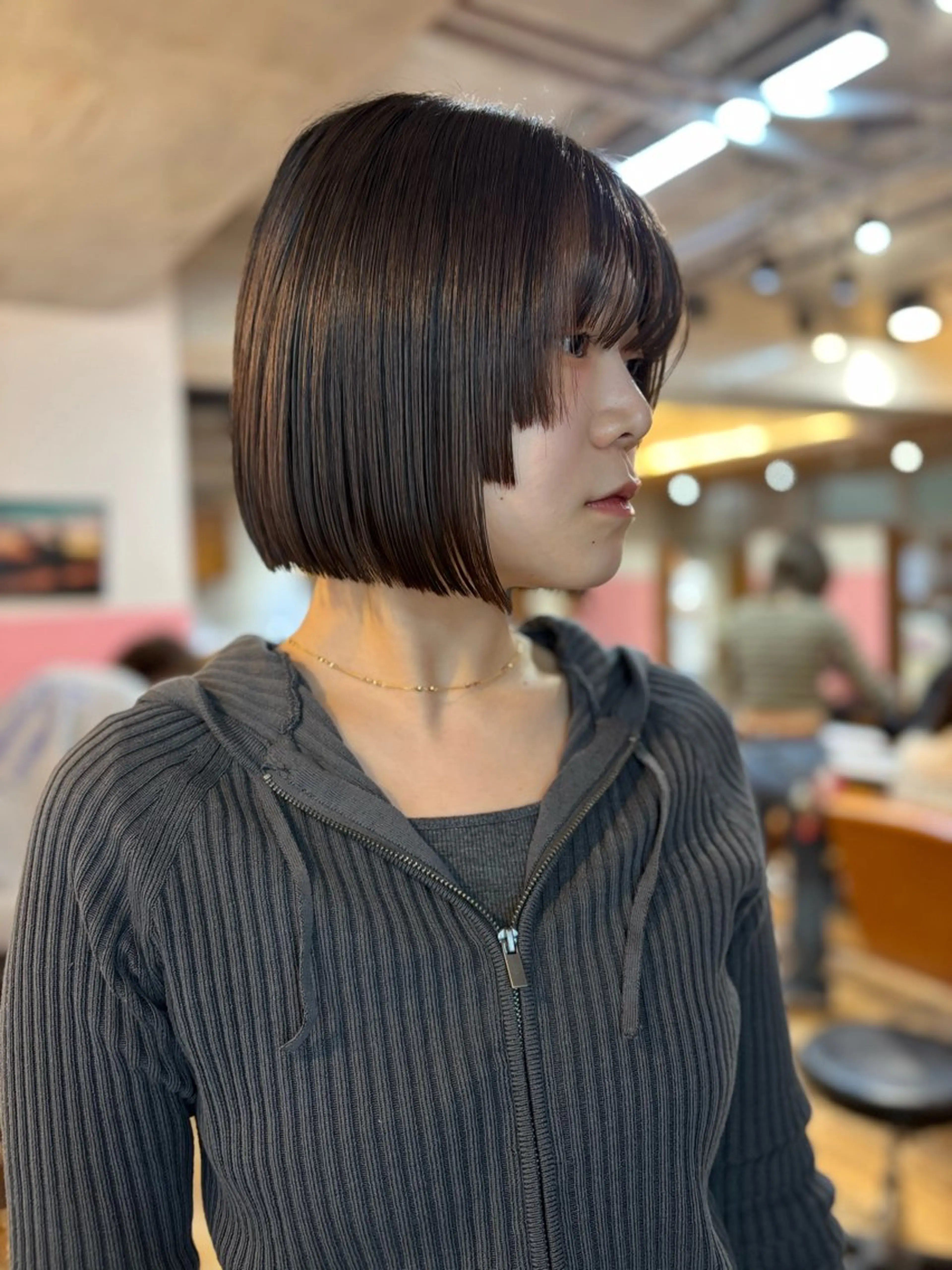 ミディアム カット ヘアカラー トリートメント ♥️ボブ/ブリーチ なしカラー/mahoのヘアスタイル