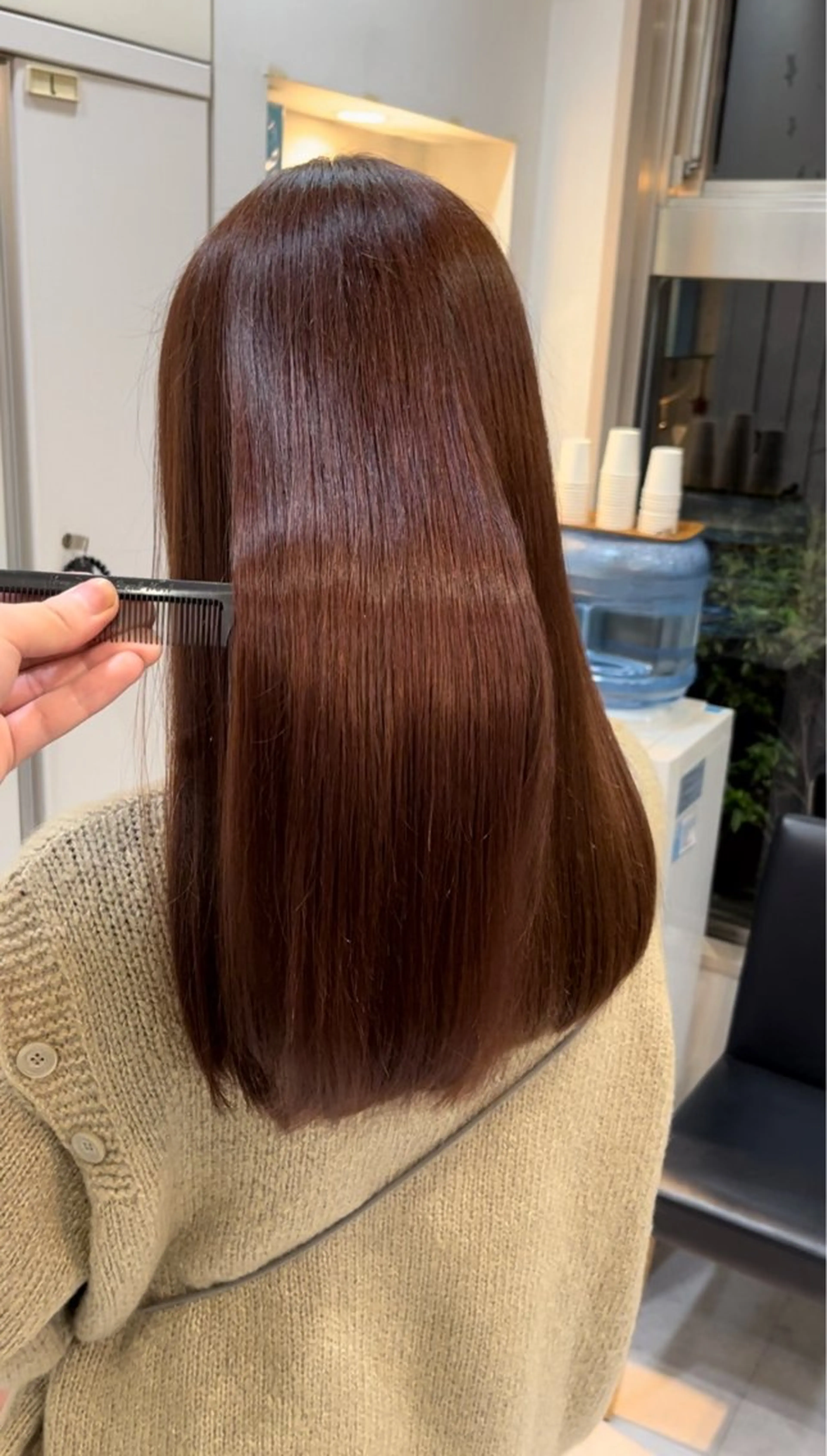 ロング ヘアカラー 縮毛矯正 トリートメント 縮毛矯正/髪質改善 斉藤春のヘアスタイル