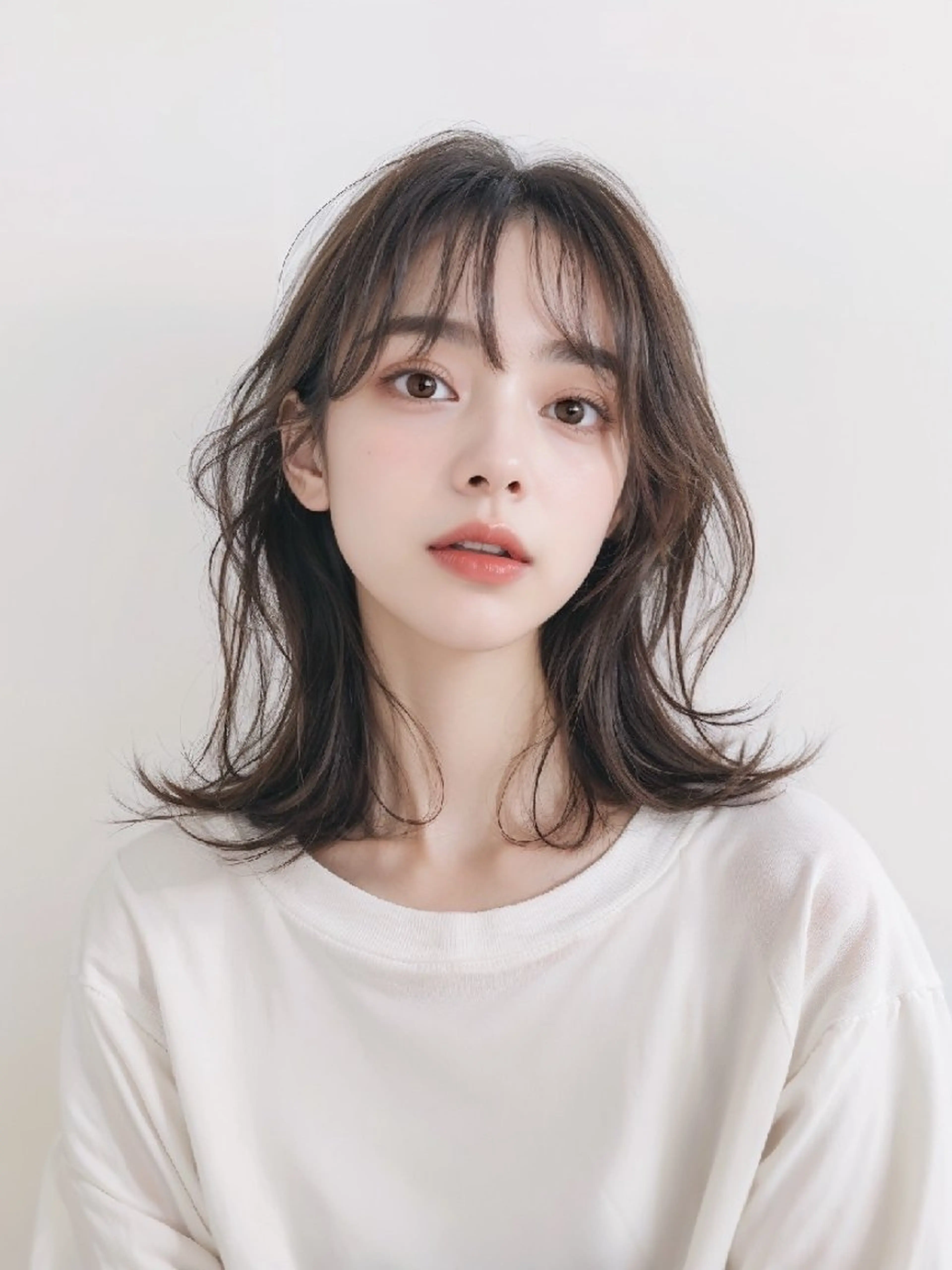 ミディアム レイヤーカット 小顔カット カット ヘアカラー トリートメント GRITTERs 泉中央店所属・ロング/小顔レイヤー /カットモデル泉中央のヘアスタイル