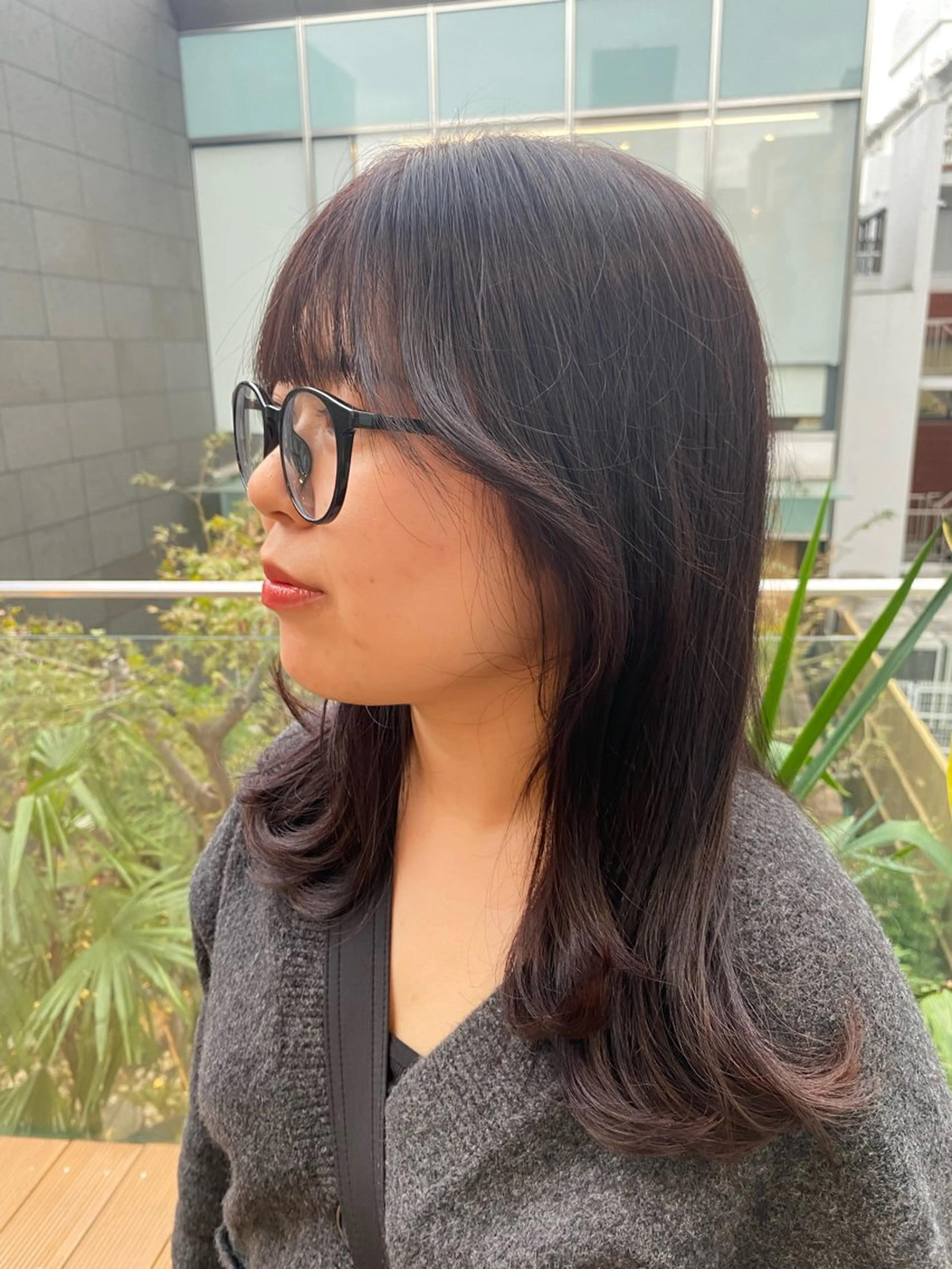 ミディアム カラー ヘアアレンジ ブラウンカラー ピンクカラー ピンクブラウン DIFINOaoyama所属・🤍あやか🍒 透明感カラー🤍のヘアスタイル