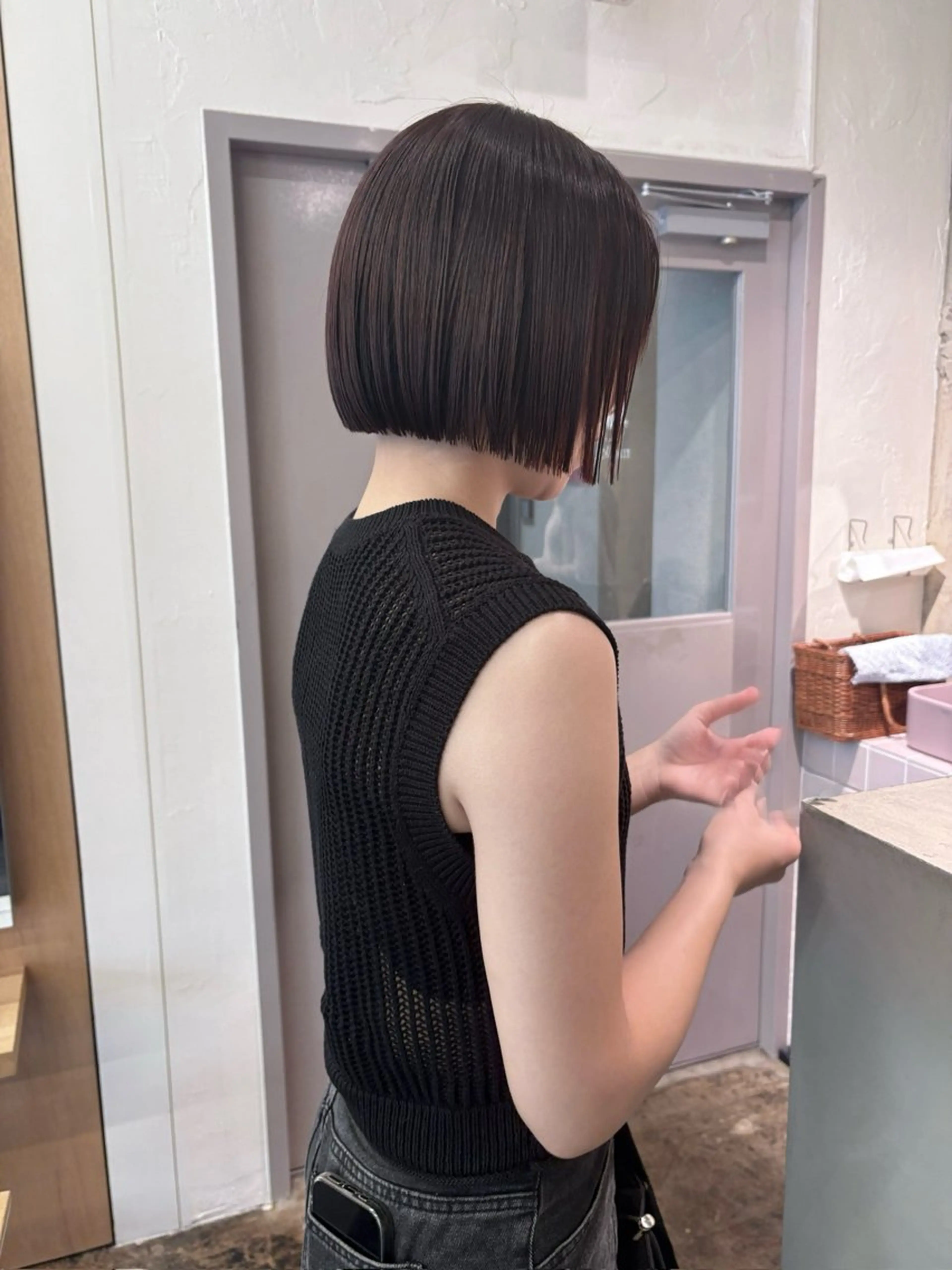 ミディアム カラー カット ヘアカラー トリートメント ヘアセット/レイヤー ボブ🌛karinのヘアスタイル