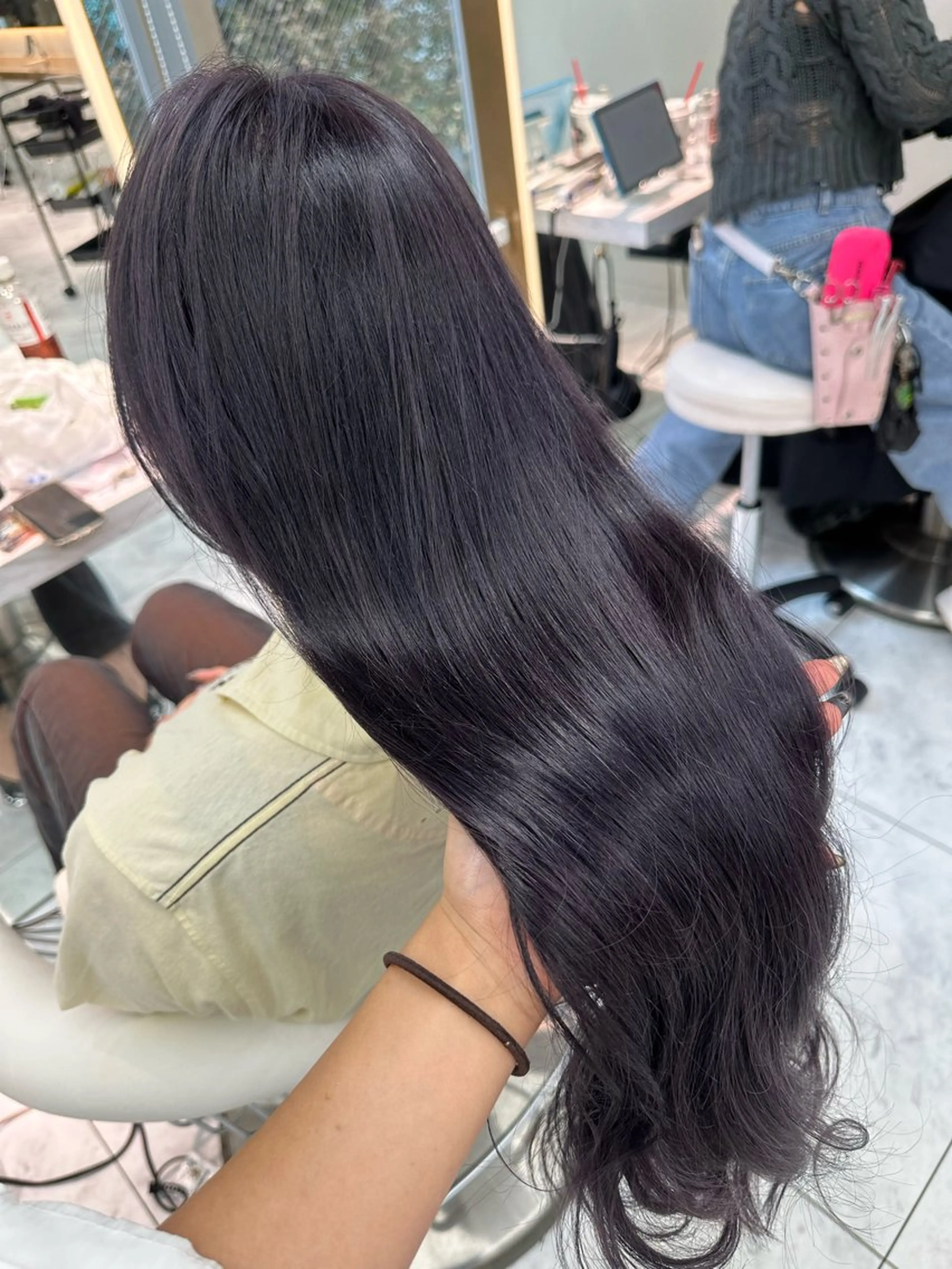 ロング カラー 透明感カラー ディープラベンダー ラベンダーカラー カット ヘアカラー トリートメント 🍒楓🍒北九州1 艶カラー作る人🎨のヘアスタイル