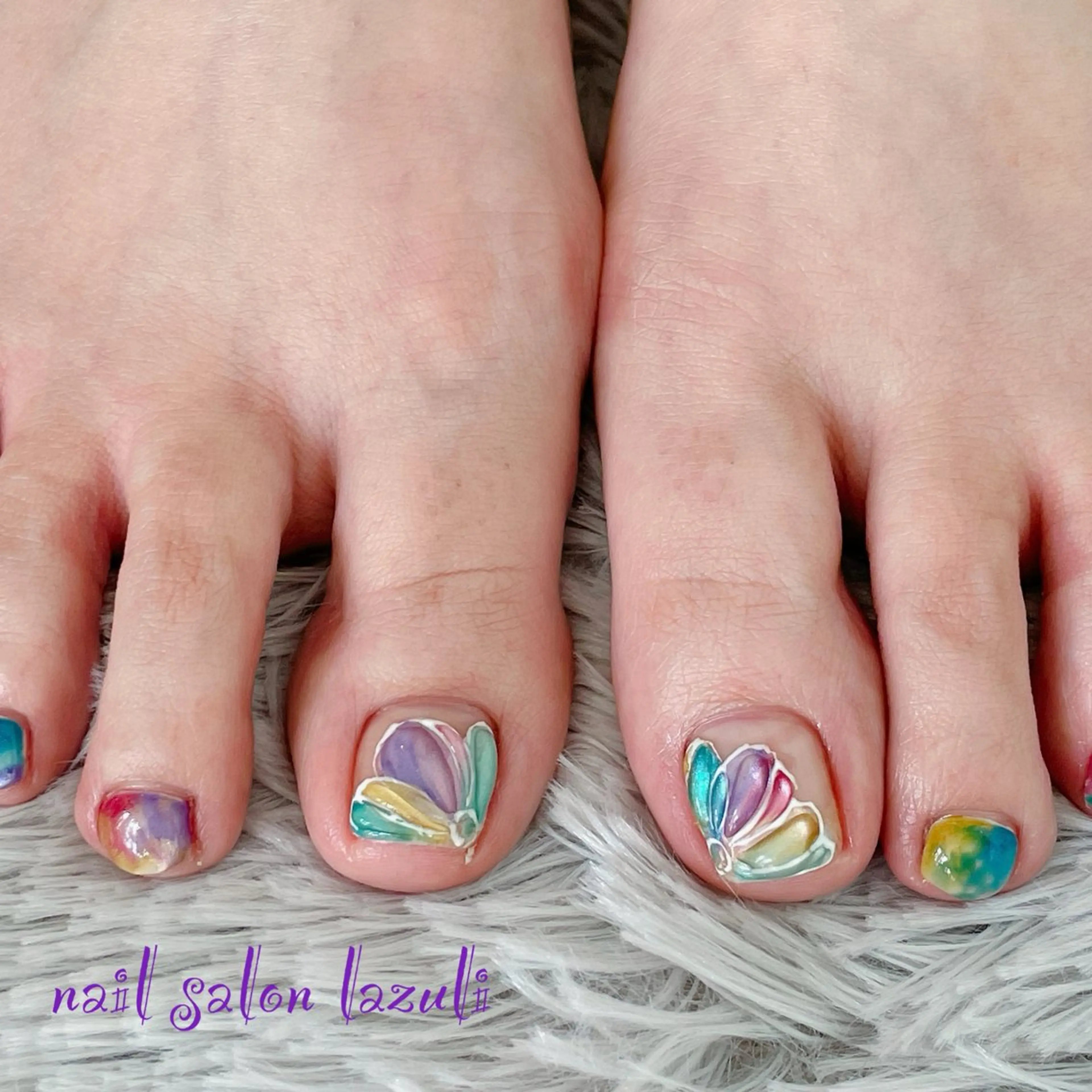 ネイル フラワーネイル マグネットネイル nail salon lazuliのネイルデザイン