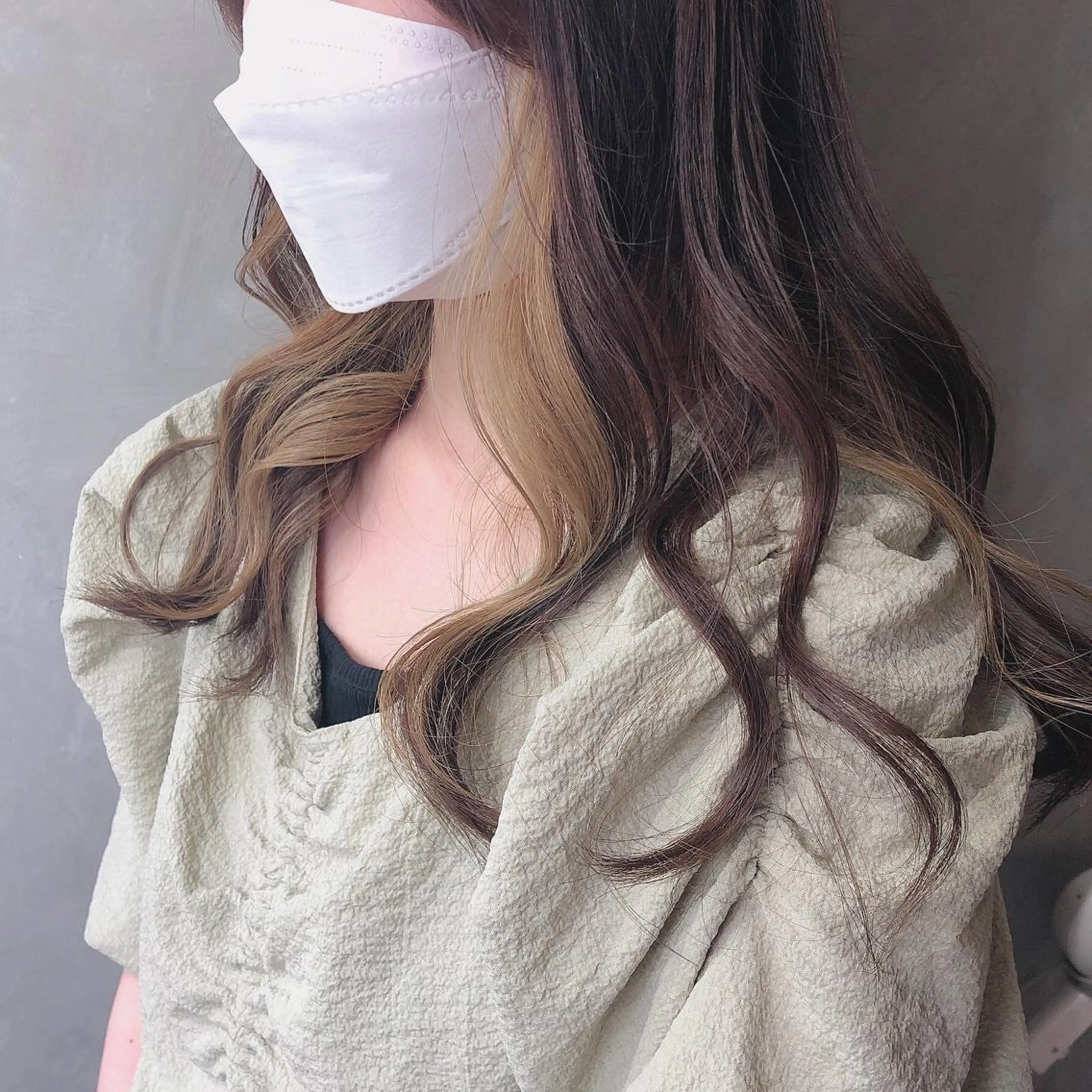 ロング カラー 梅田美容室 山崎海波のヘアスタイル