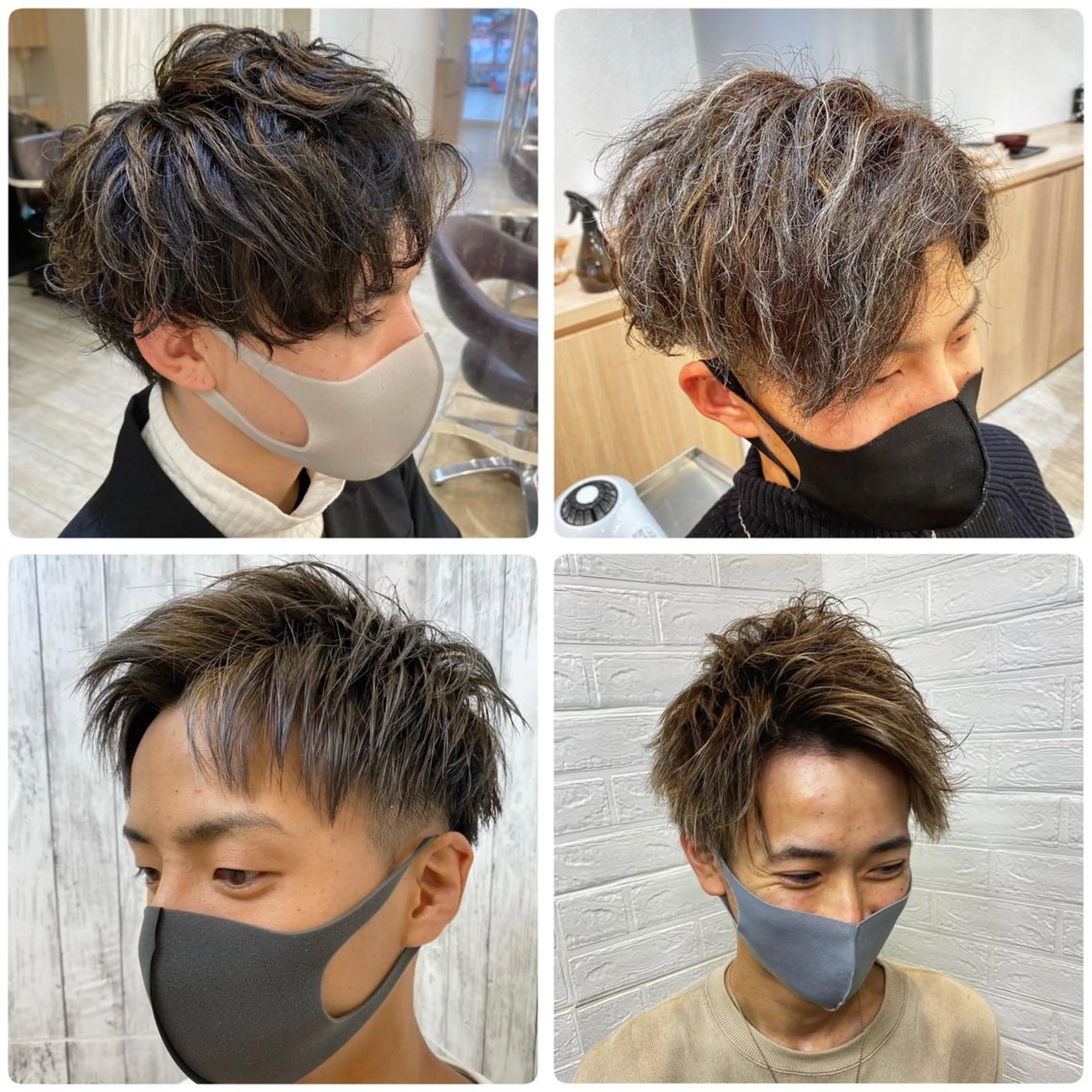カラー メンズ メンズハイライト メンズメッシュ ハイライトカラー メッシュ レイヤー/メンズ 奥野恭平のヘアスタイル
