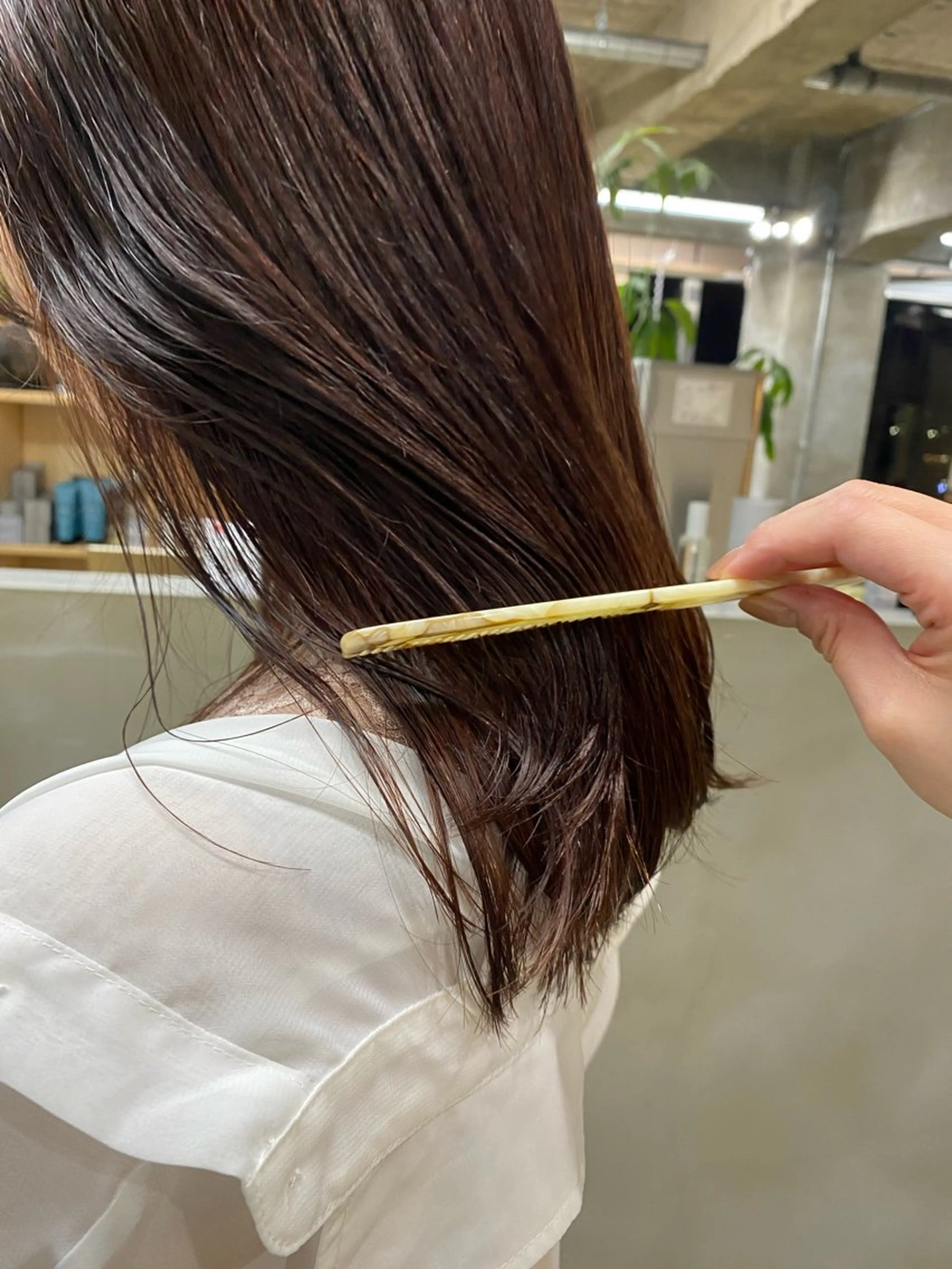 ミディアム ヘアカラー トリートメント 栗山 緋時のヘアスタイル