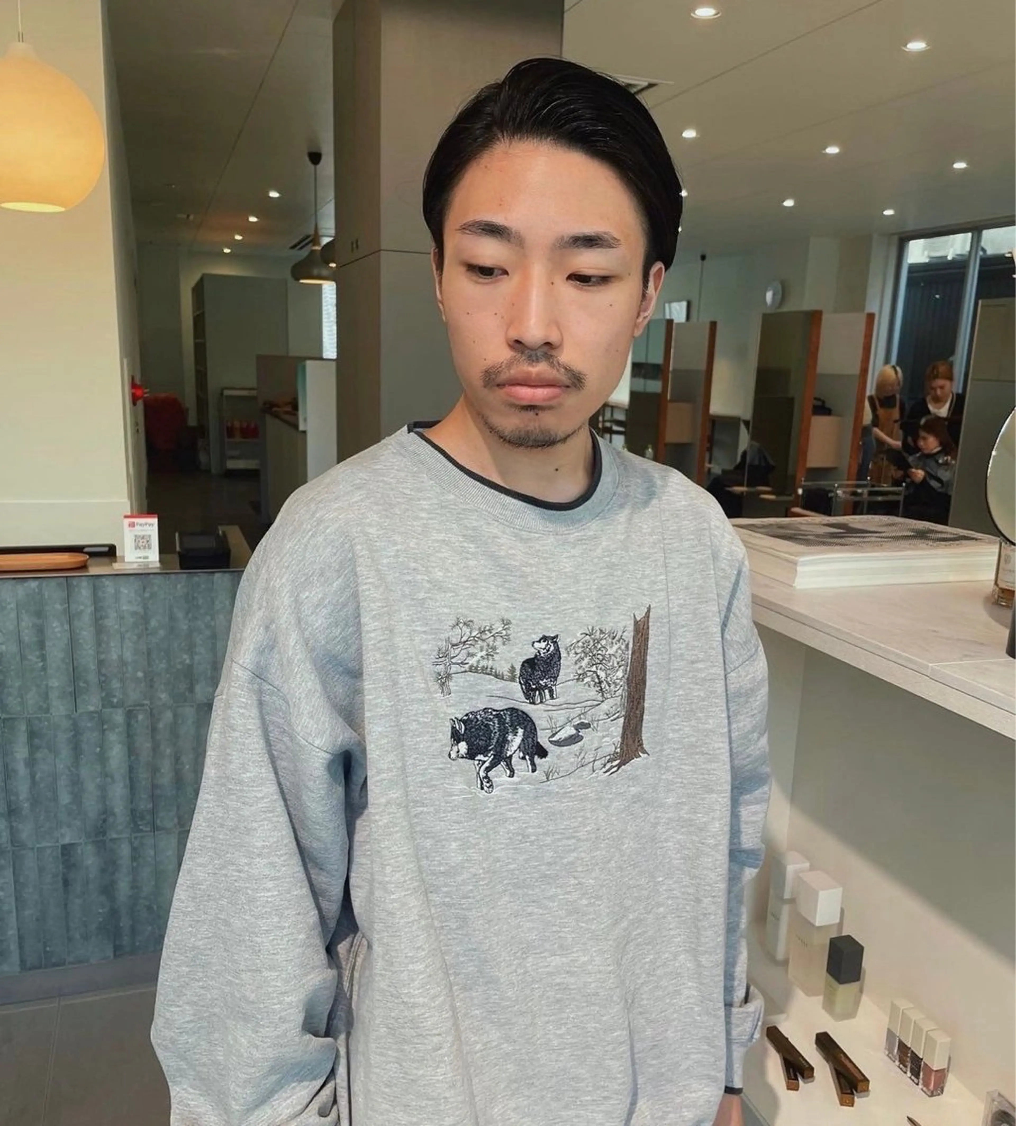 メンズ センターパート 田形清流のヘアスタイル