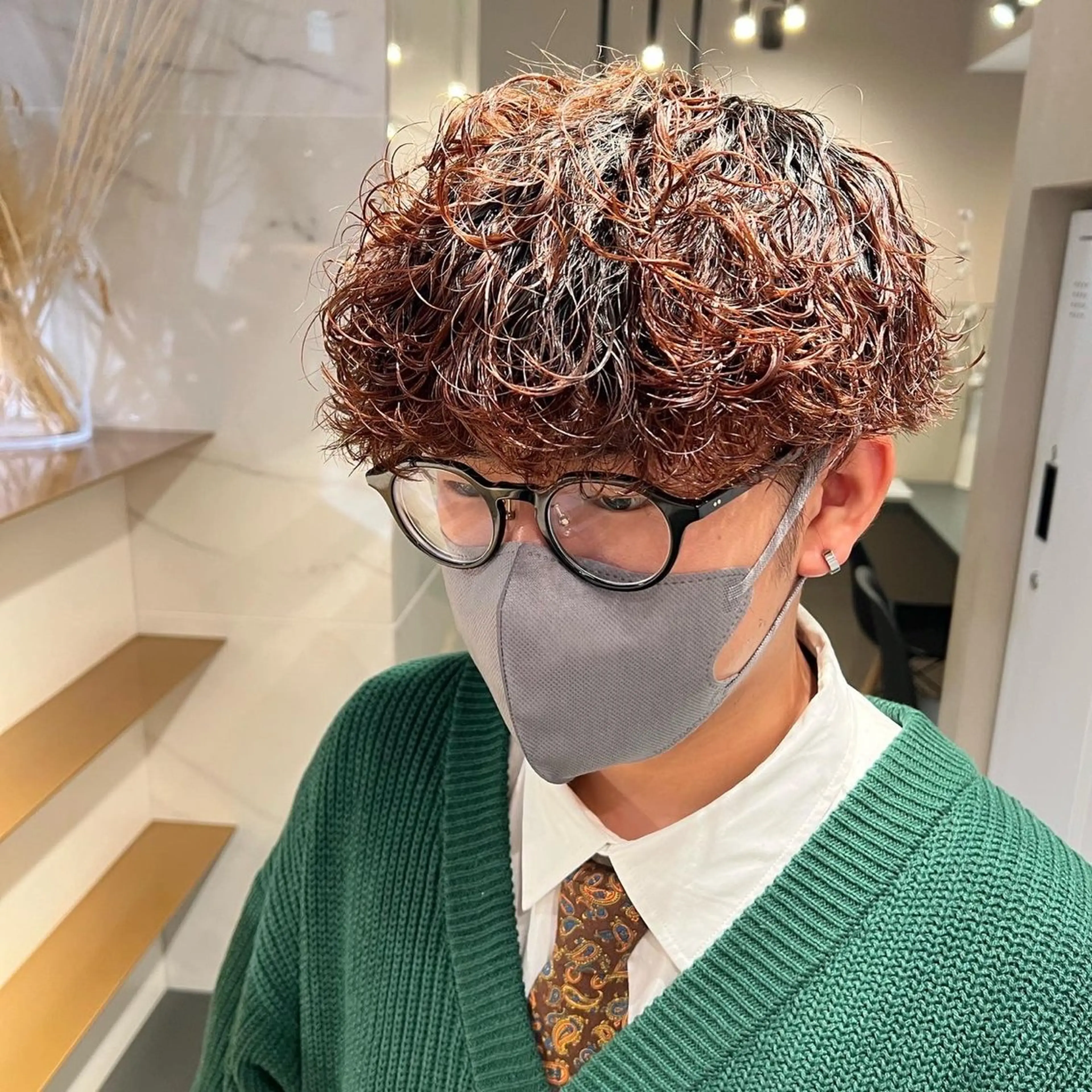 パーマ メンズ メンズパーマ 波巻きパーマ grace by afloat梅田店所属・堤 茜のヘアスタイル